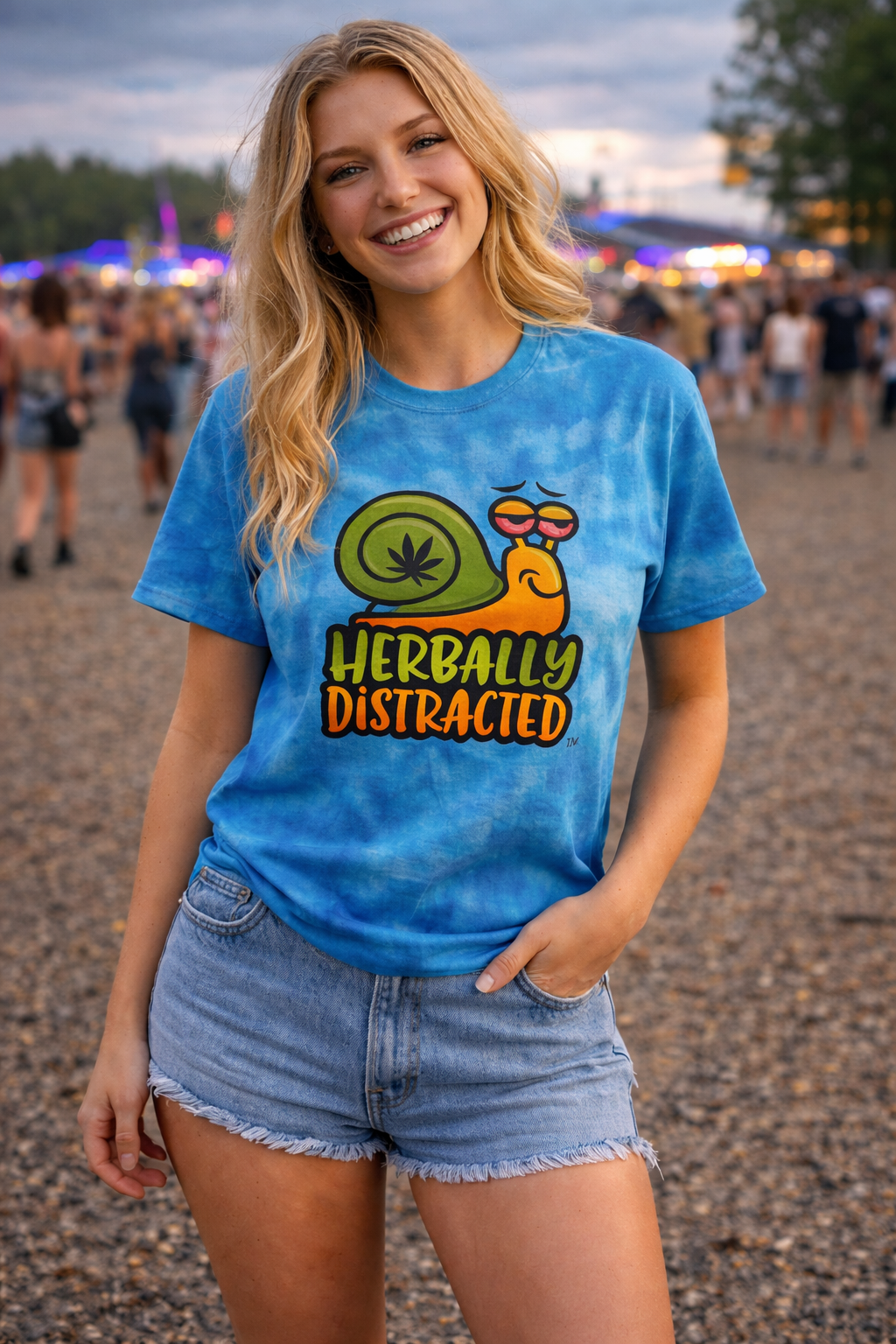 Snoop Snailz™ – Funny Cute Graphic Tie-Dye T-Shirt | “Yea, I’m Vibin” - Medium