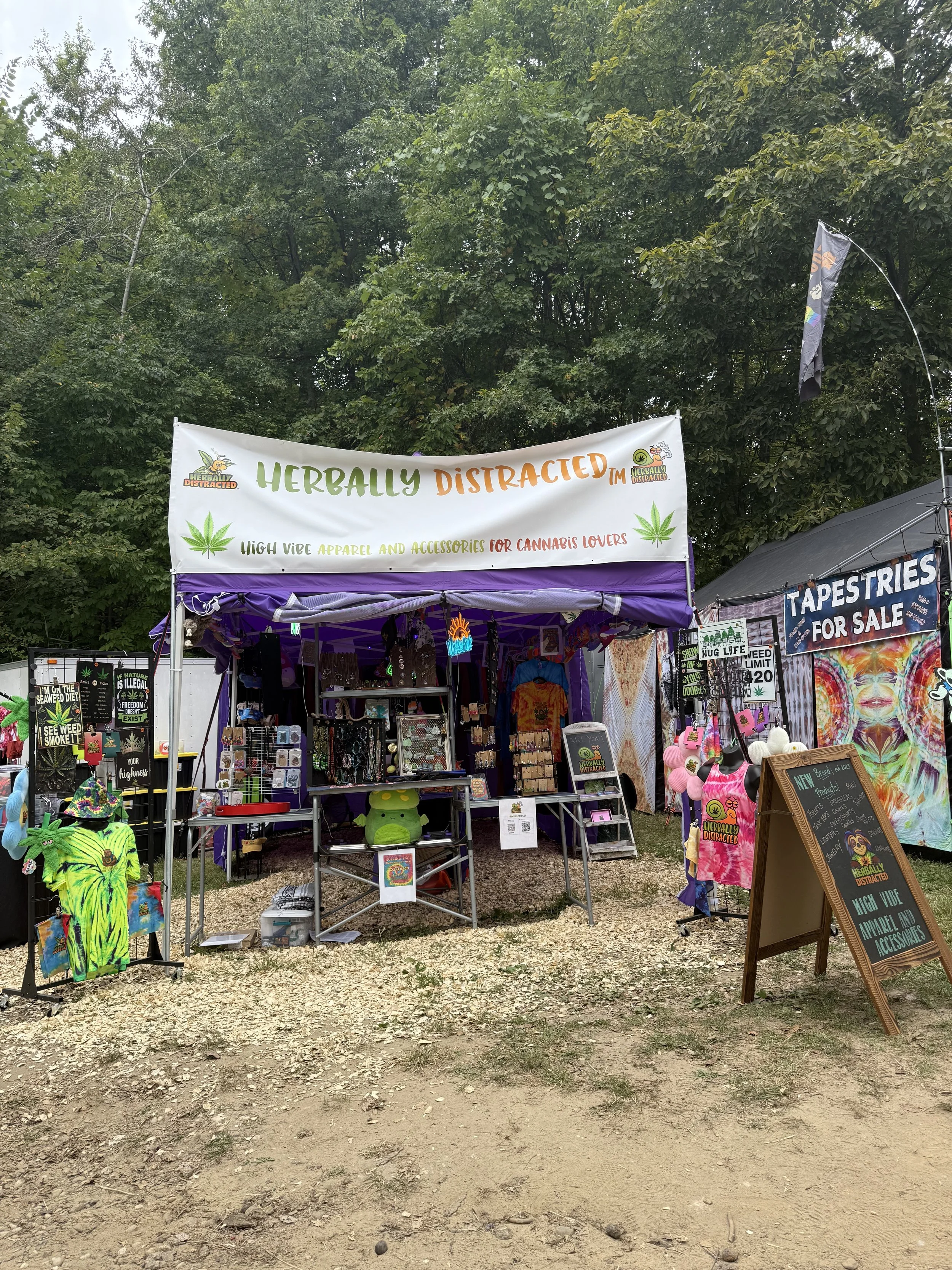 Image of Herbally Distracted Booth Set Up At Festival