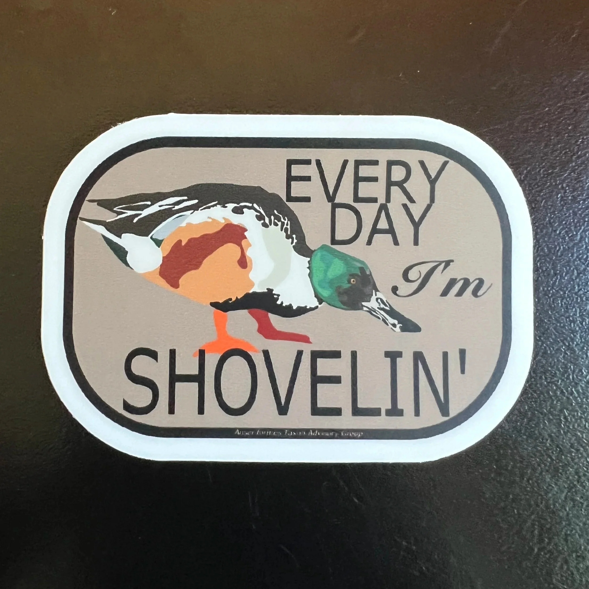 3" Vinyl Sticker - Shovelin' - Northern Shoveler
