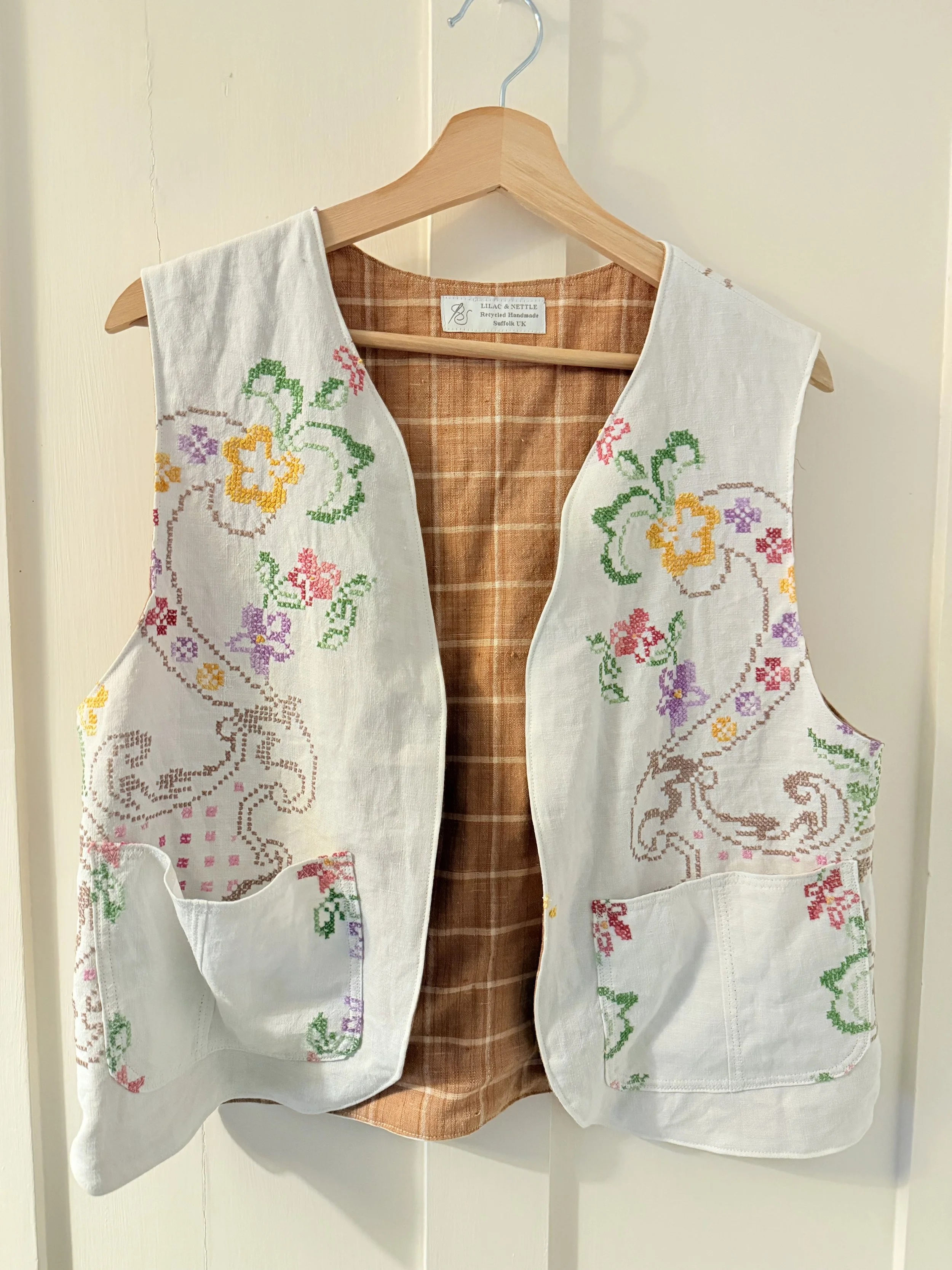 Vintage tablecloth vine Waistcoat