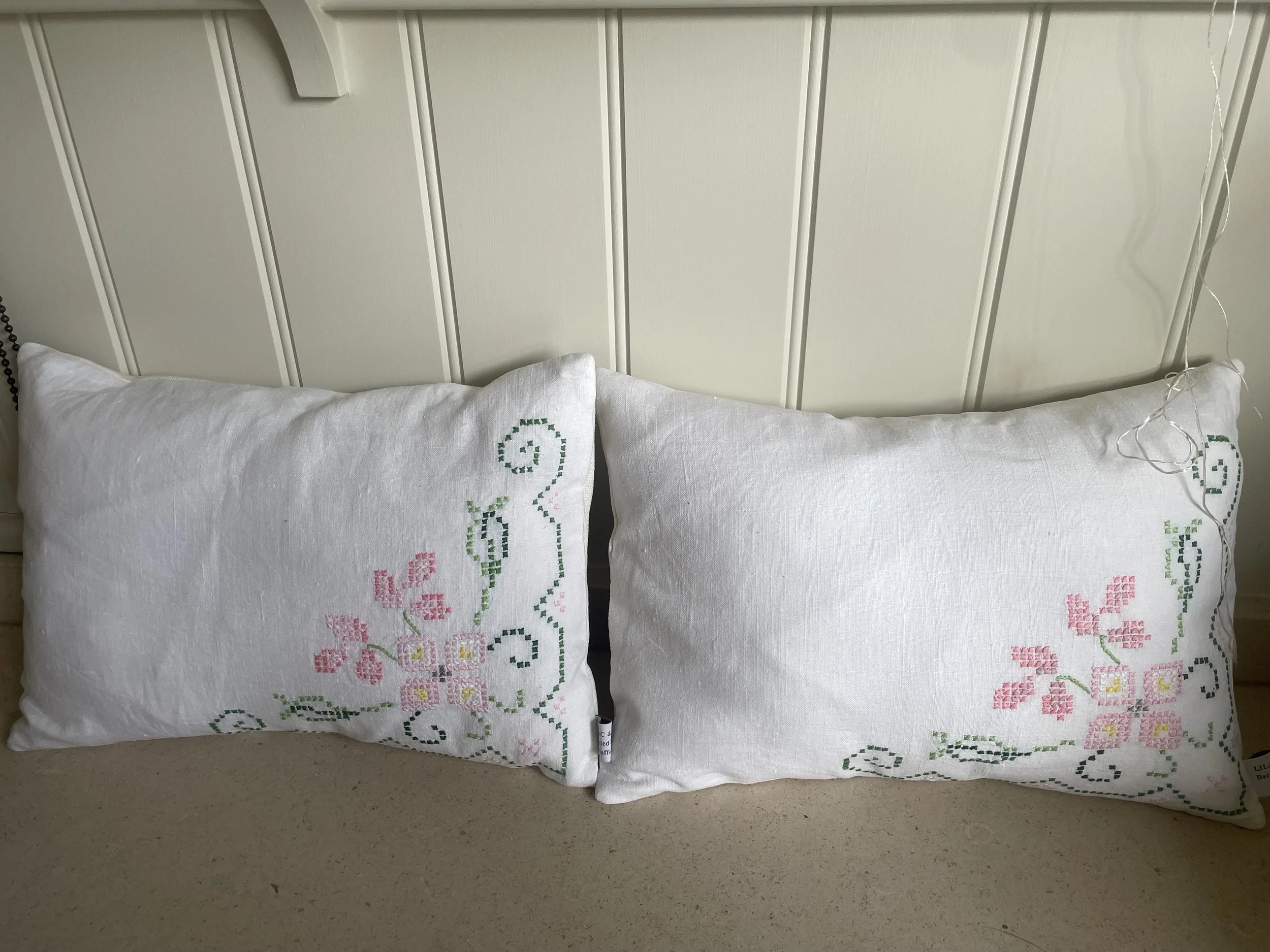 Flower embroidery Cushion 2