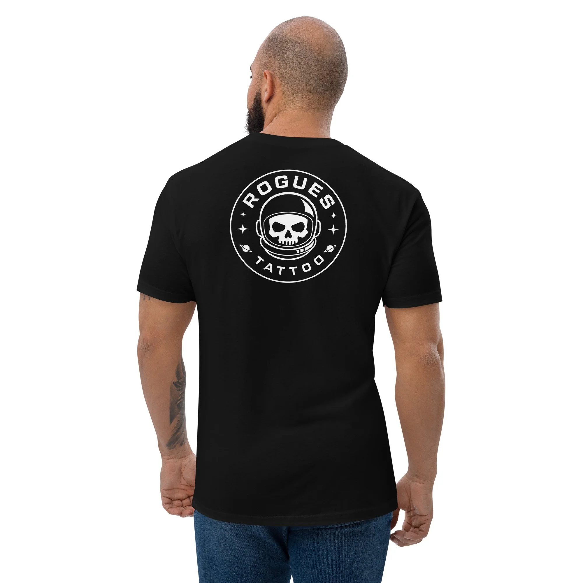 Front & Back Rogues Full Circle Tee - White Print