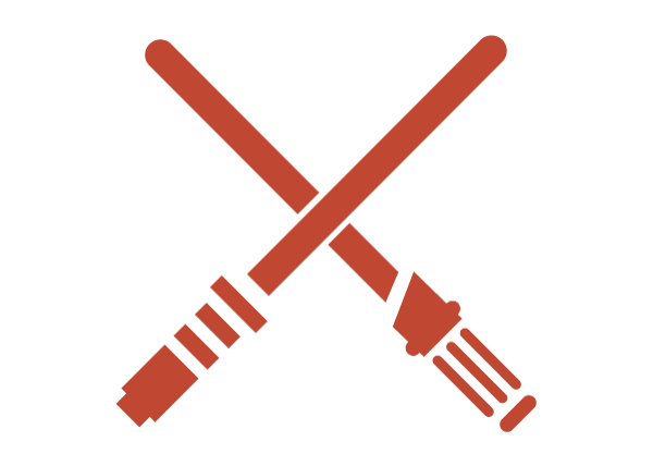 crossed lightsabers