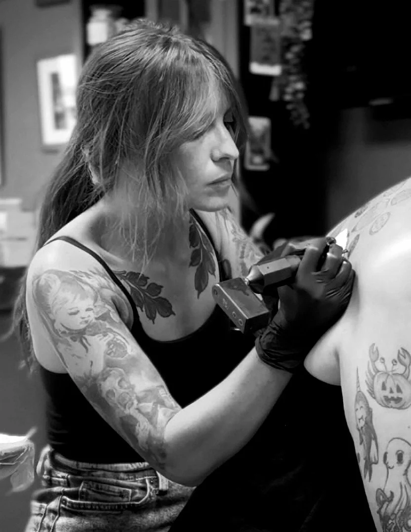 Mary St. James, tattoo artist at Rogues Tattoo