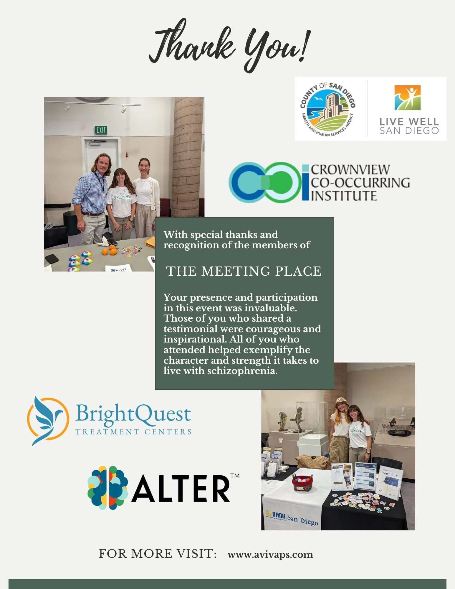 Image of World Schizophrenia Day event sponsors