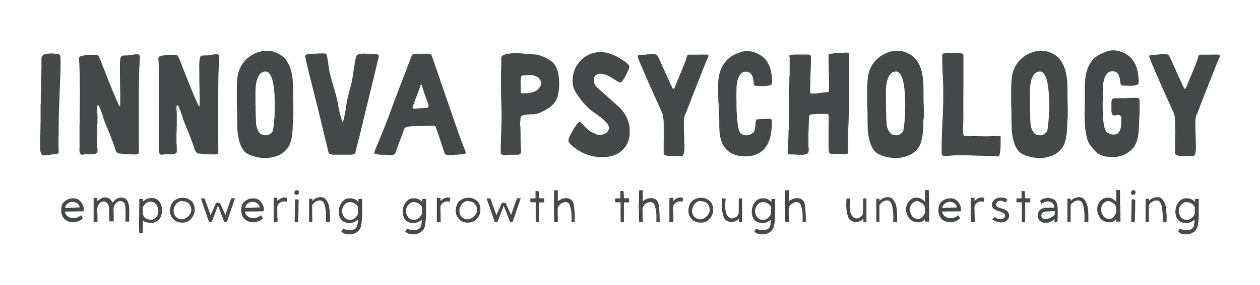 Logo for INNOVA PSYCHOLOGY with tagline "empowering growth through understanding"