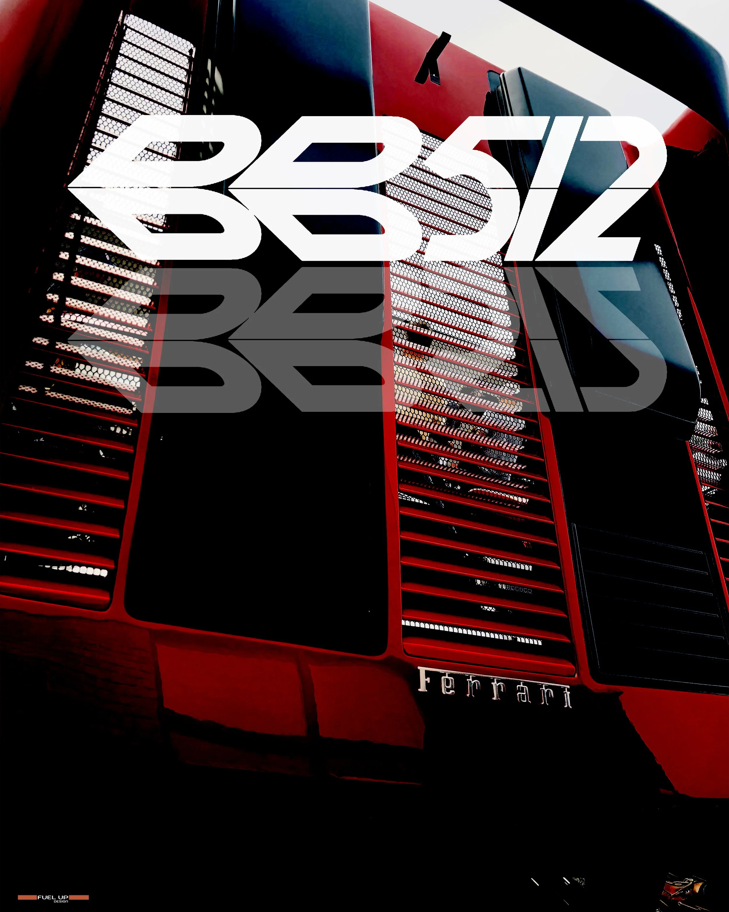 Ferrari BB512 – Original Fuel Up Design Photography (Metal Print) 16x20