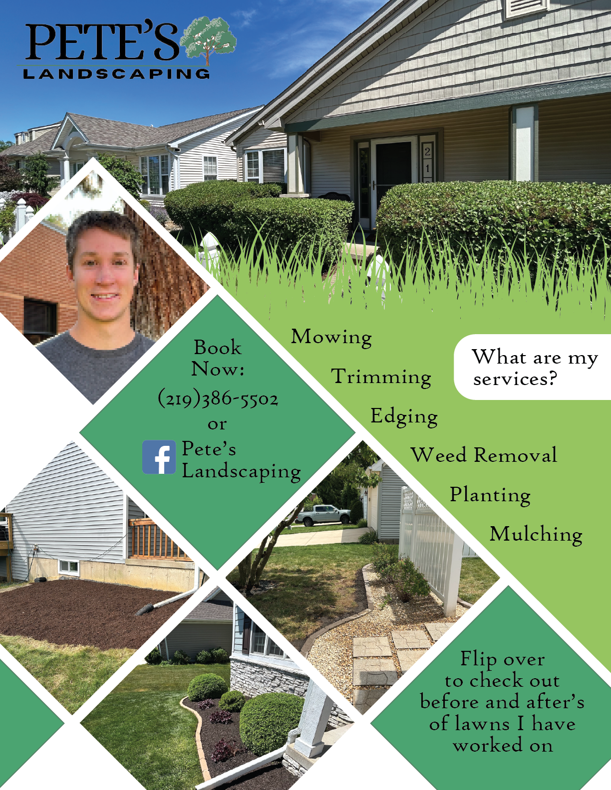 Pete's landscaping flyer