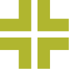 A stylized pixel art crosshair.