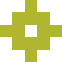 A stylized pixel art diamond.