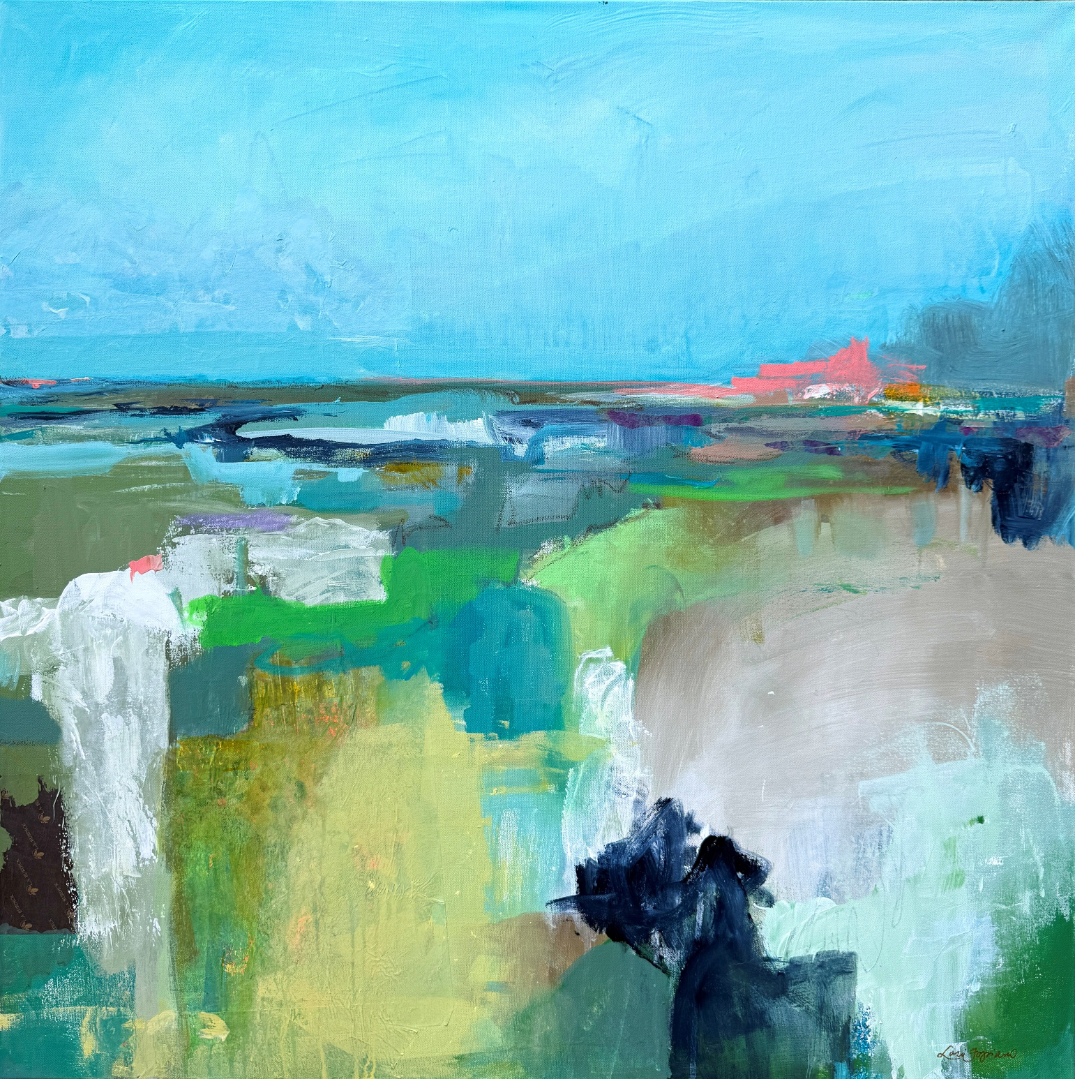  36" x 36" x 1.5"   Acrylic on canvas 