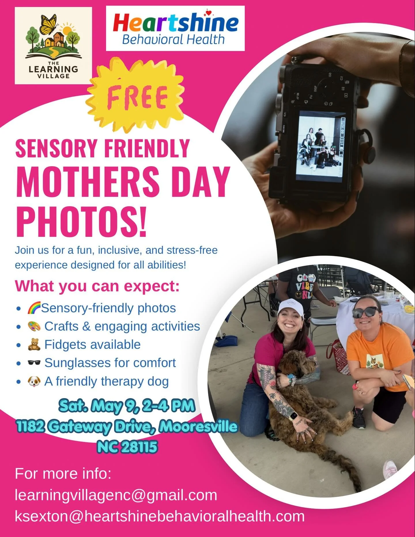 🌸 FREE Sensory-Friendly Mother&rsquo;s Day Photos! 🌸

We are so excited to celebrate all the amazing moms and caregivers in our community with a fun, inclusive, and stress-free photo experience! 💕

Join us for a day designed for ALL abilities&mdas