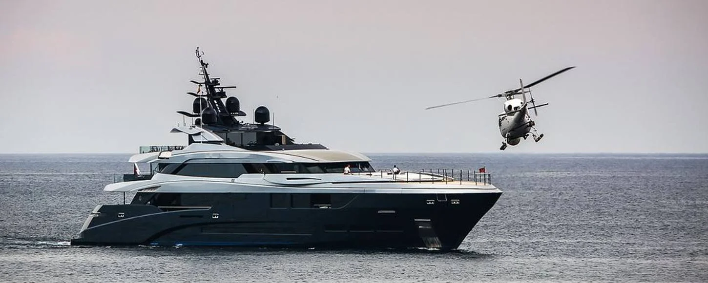 Flacon Media Solutions filming a yacht in Miami FL
