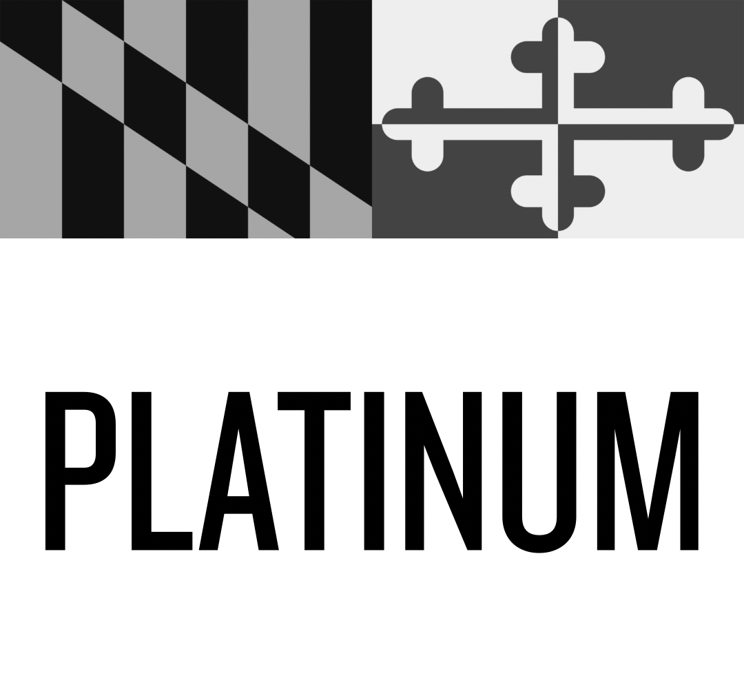 A black and white graphic design with geometric patterns and a snowflake icon, and the word 'PLATINUM' in bold capital letters.