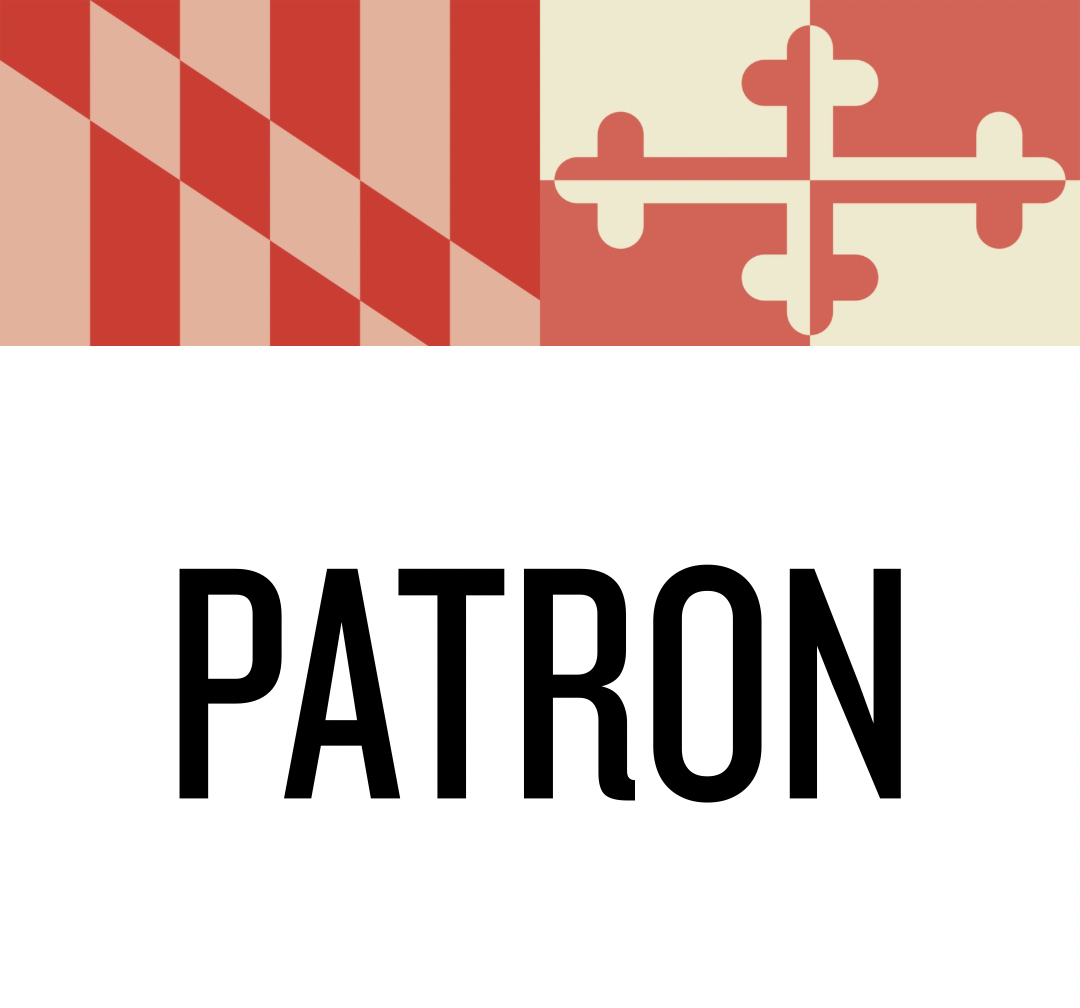 Design featuring a red and beige checkered pattern and a red cross-like pattern on a cream background with the word "PATRON" in bold black letters.