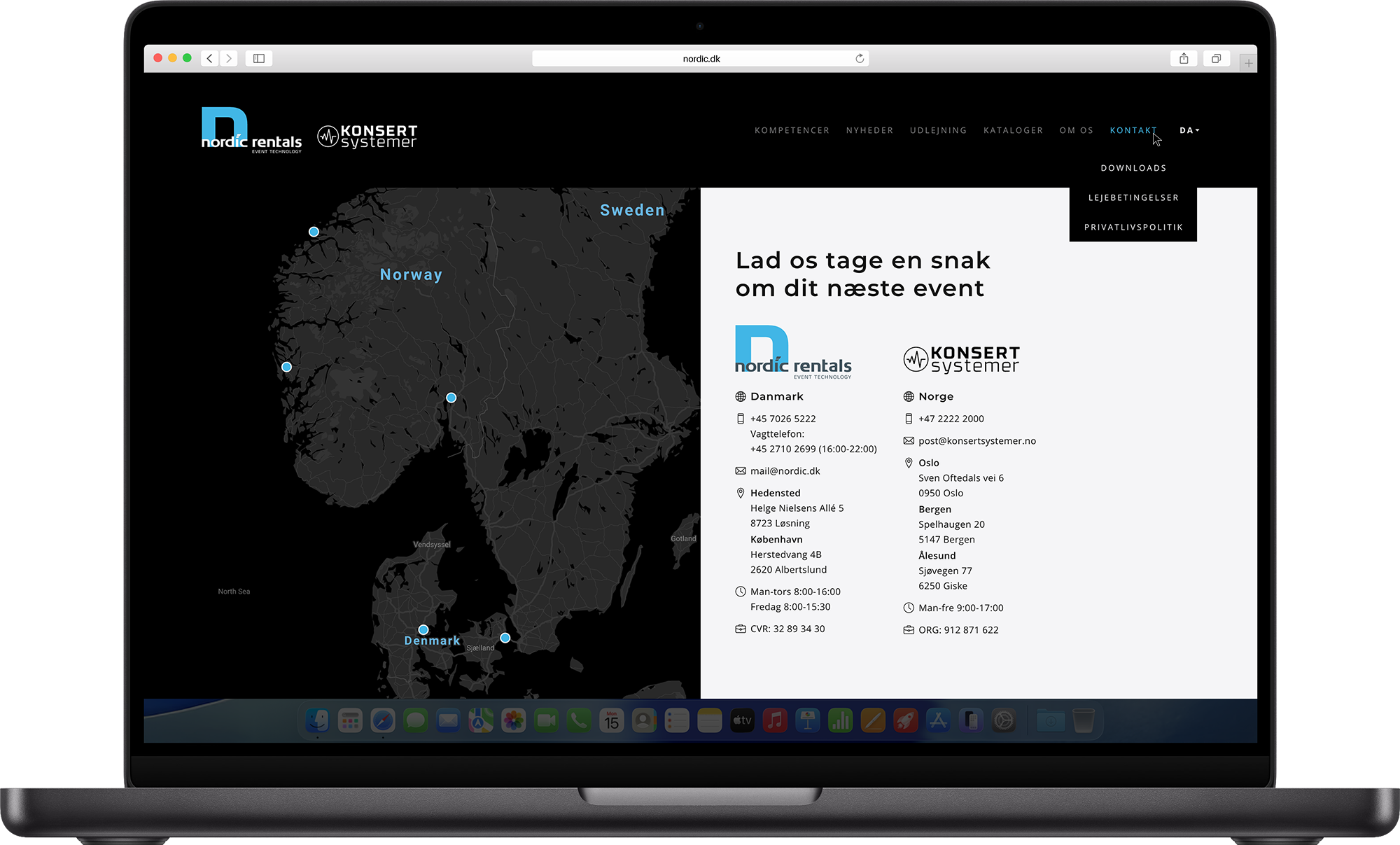 Nordic Rentals dekstop kontakt.png