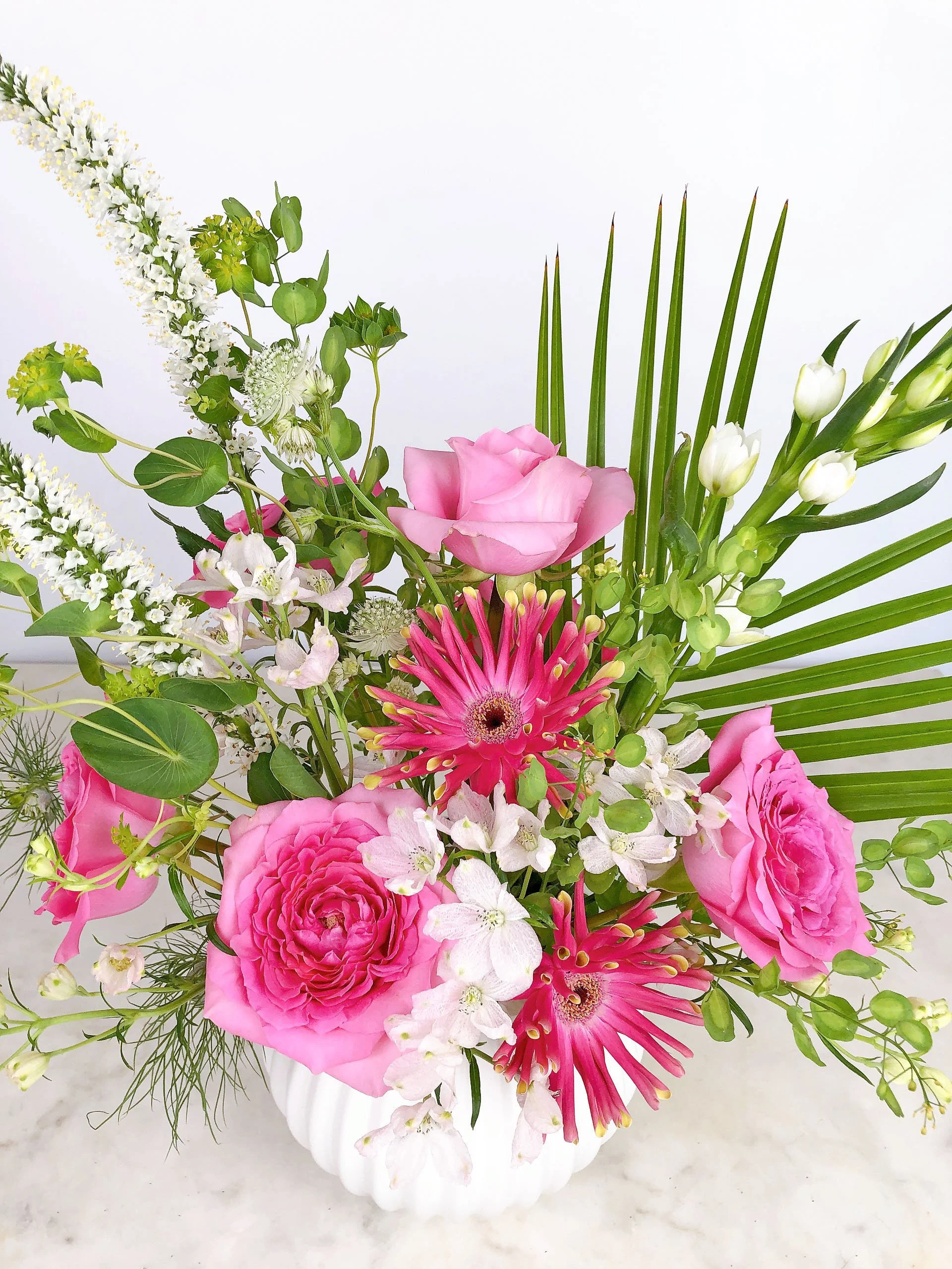 Paradise Pink Deluxe Arrangement $85