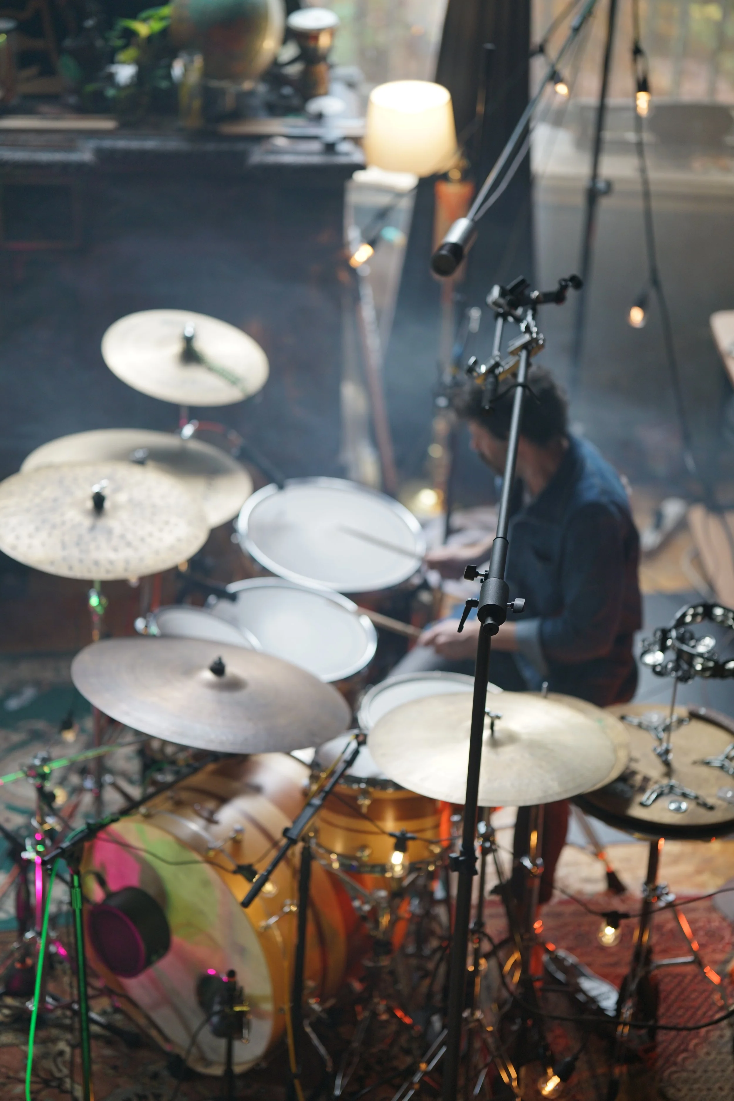 Recording at Cooper Mountain//Photo by Andrew Jesse