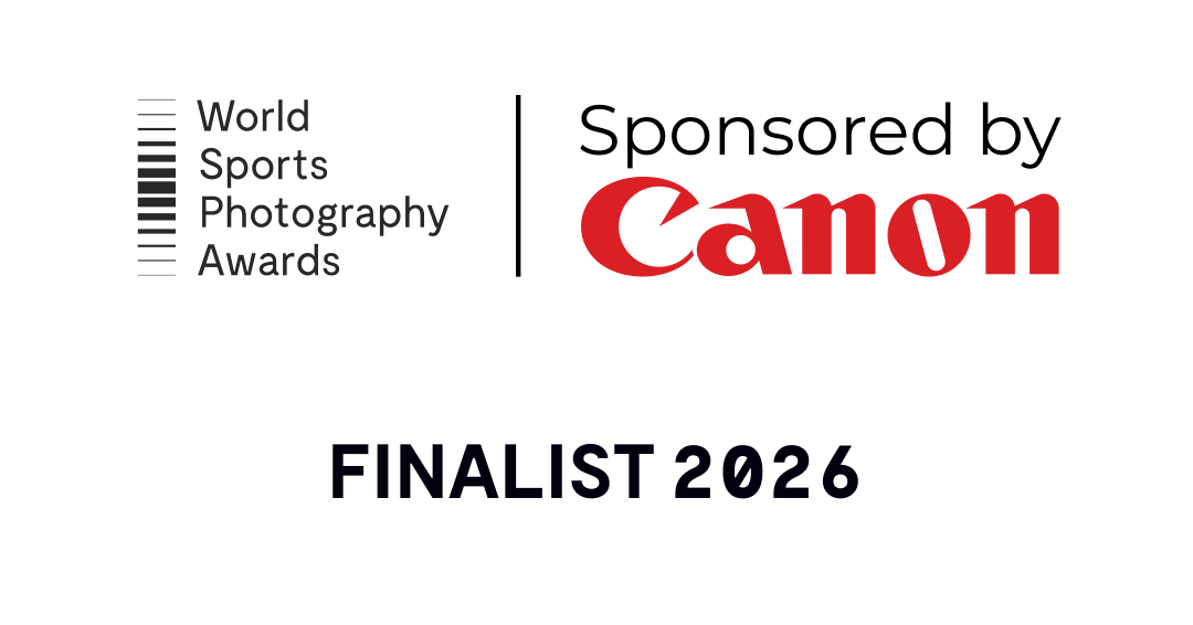 Canon World Sports Photography Awards finalist 2026 logo with award title and event branding
