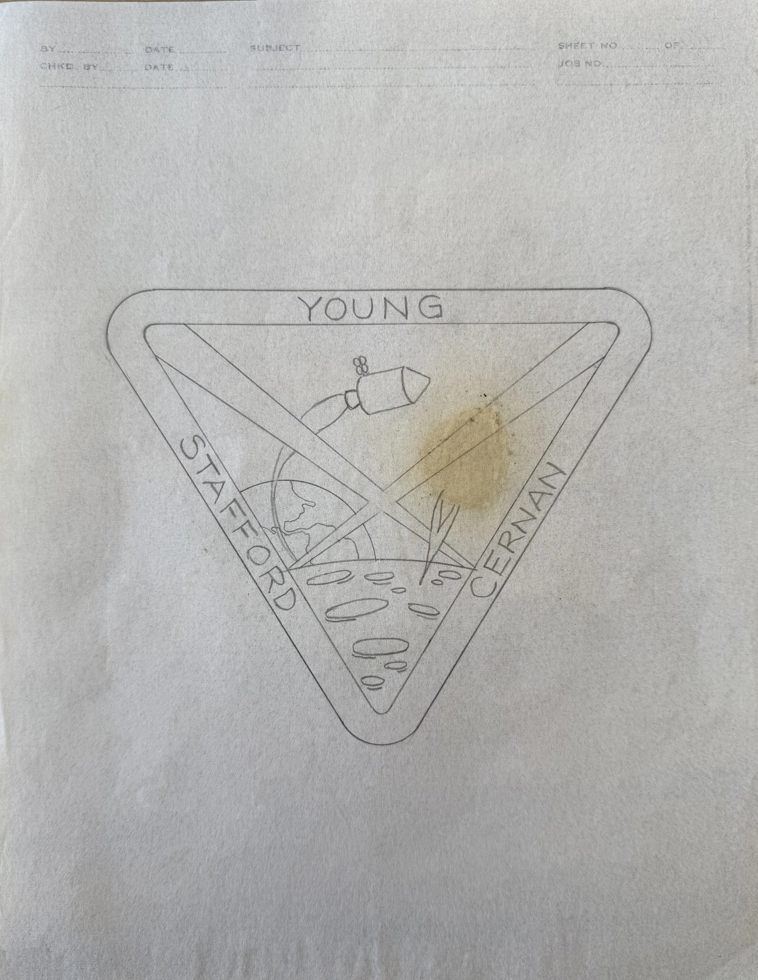 Apollo 10 Mission Patch Design & Letter on Commendation for C.C. McClelland