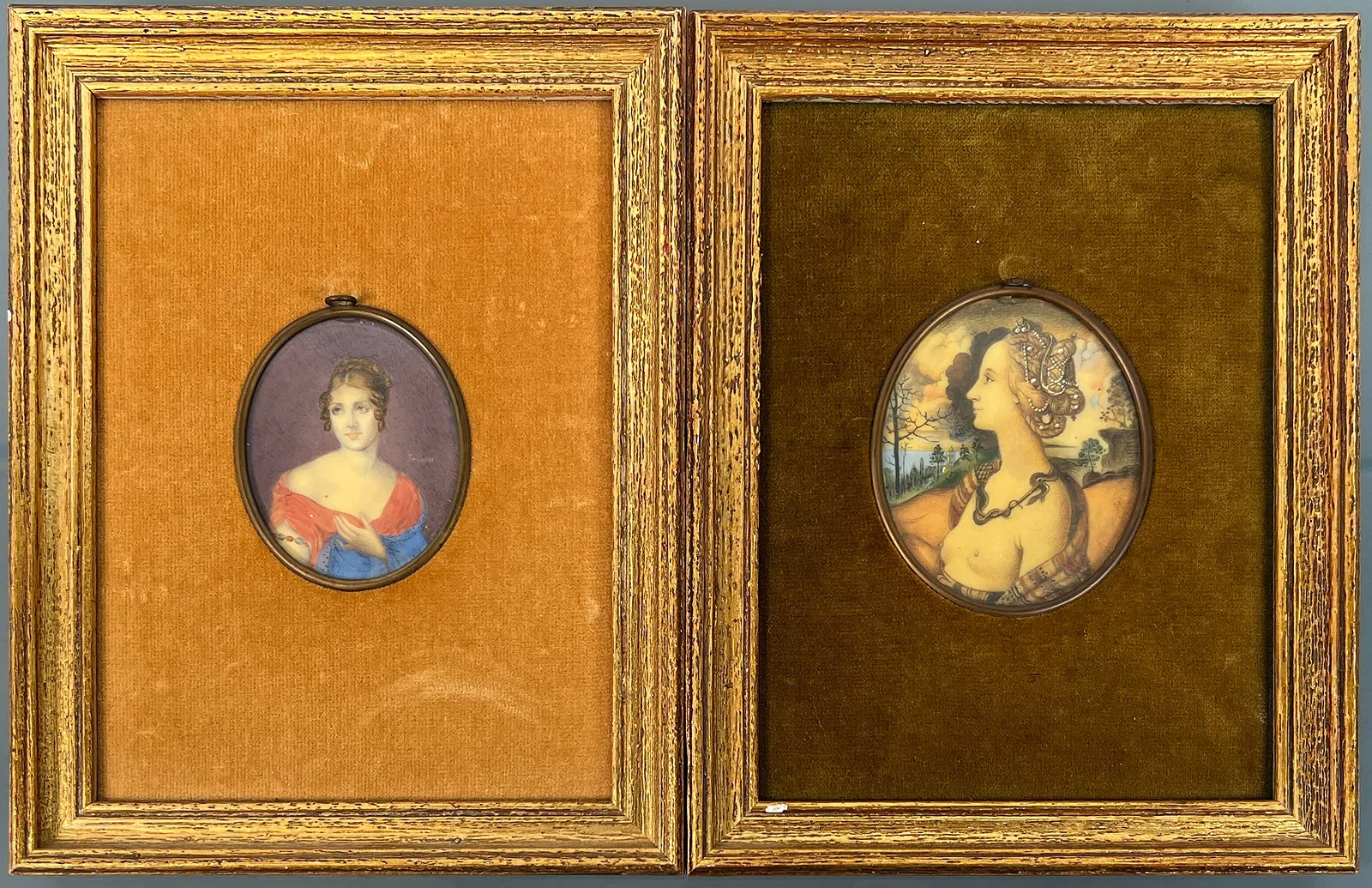 A Pair of Antique Portrait Paintings