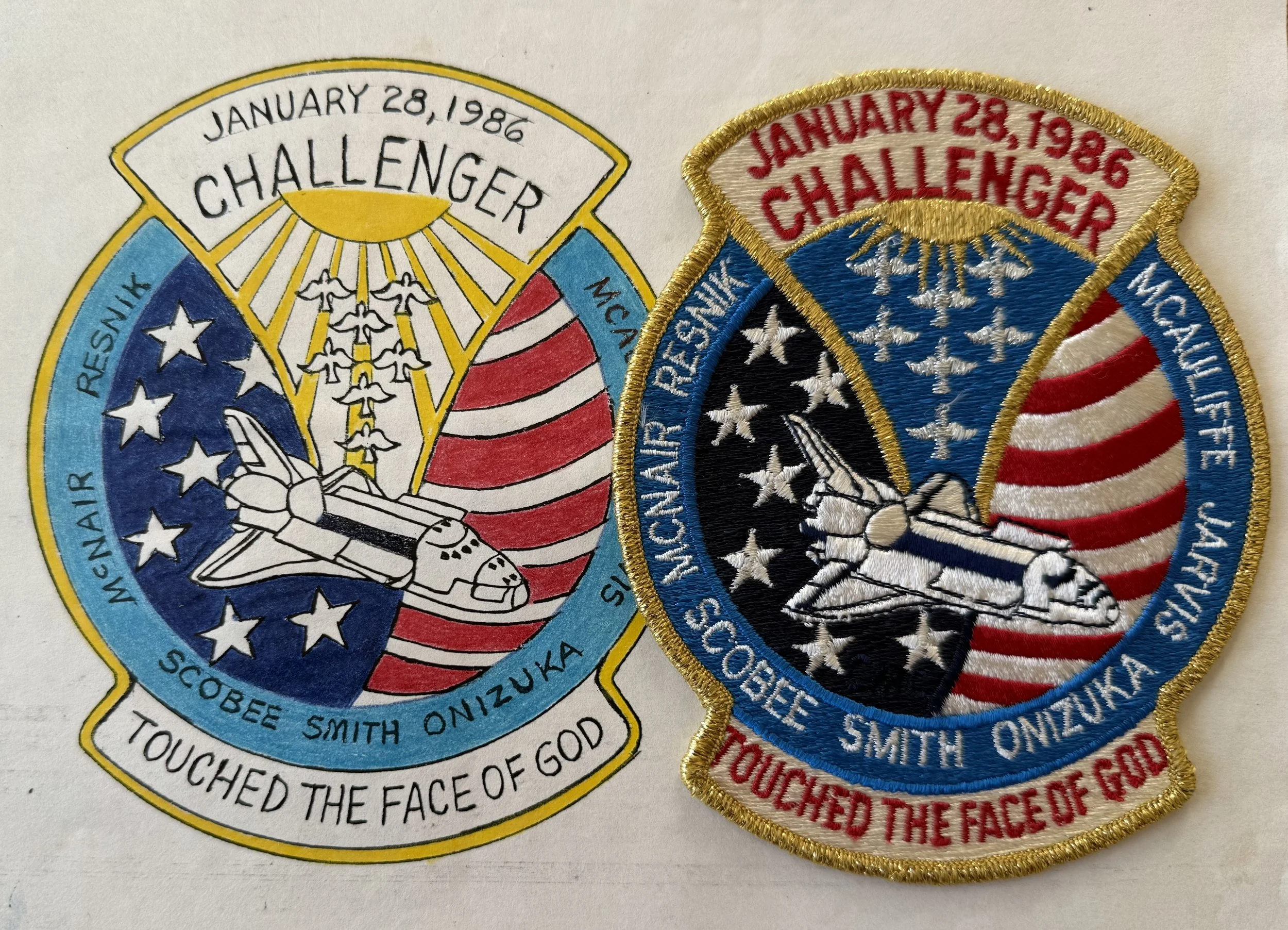 Challenger Mission Memorial Patch Design with Patch