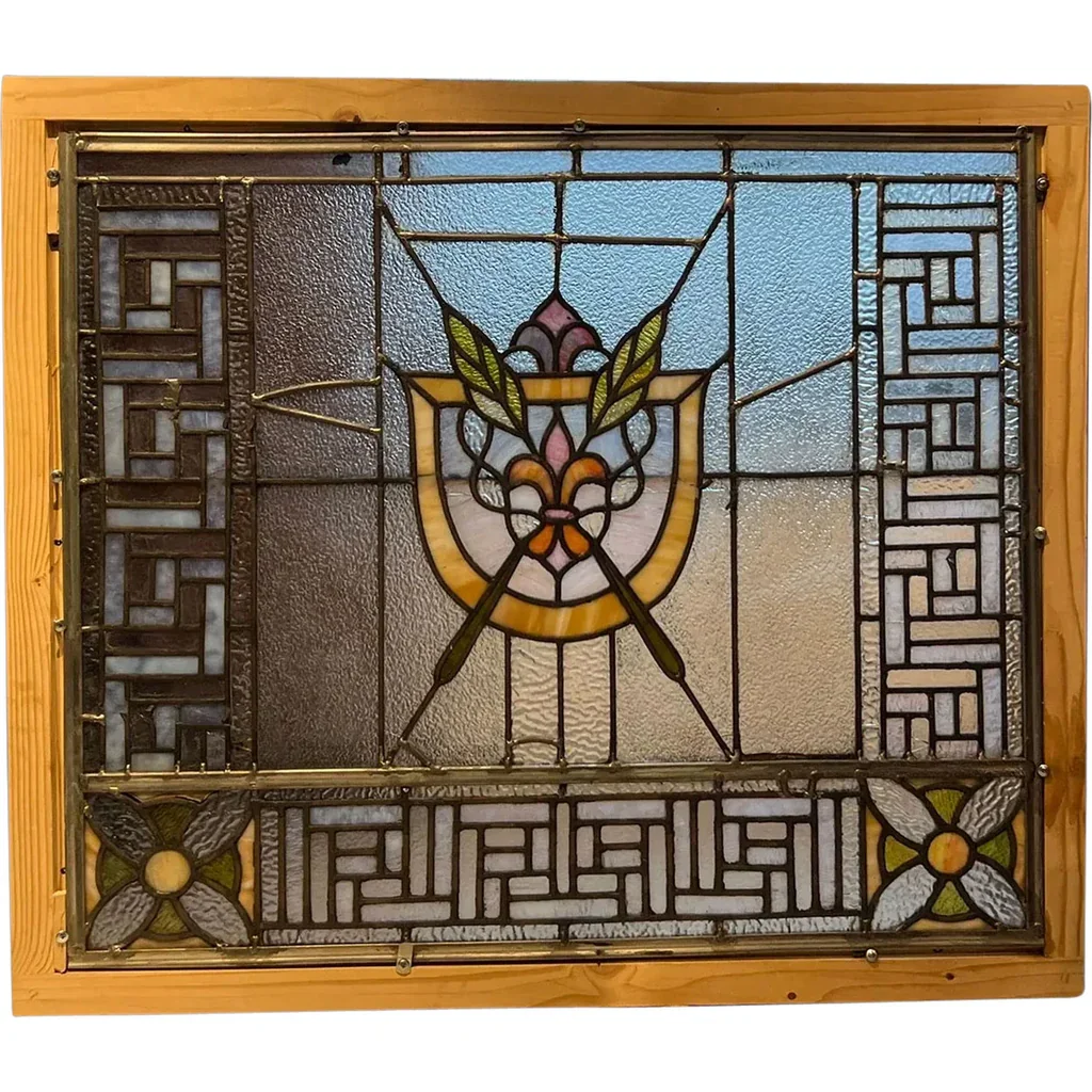 Denver Stained and Leaded Glass Shield Window