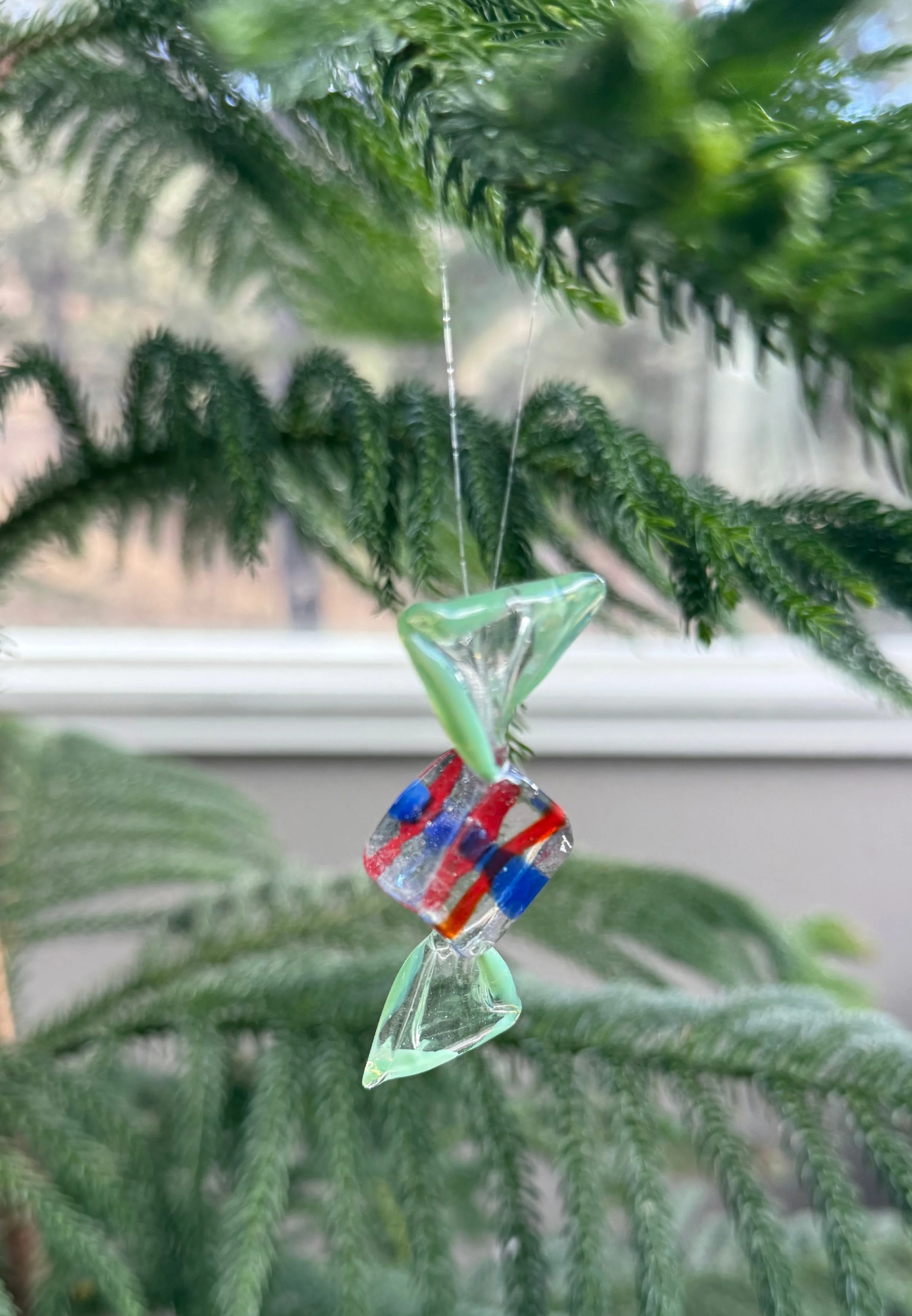 Set of 3 Vintage Glass Candy Ornaments