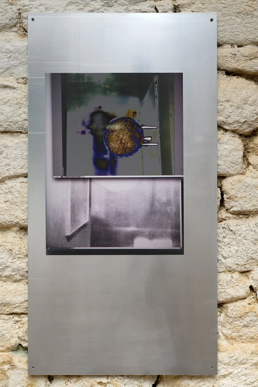V. Le Soin du contact, 2021, photography, pigment ink print on archival paper, aluminium, 124 x 41 cm, photo : Aurélien Mole