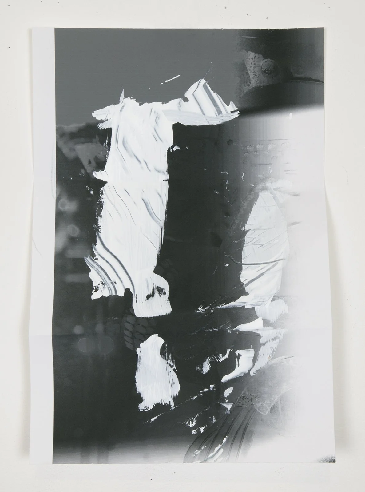 Untitled, 2024, acrylic on inkjet print, 30 x 20 cm.