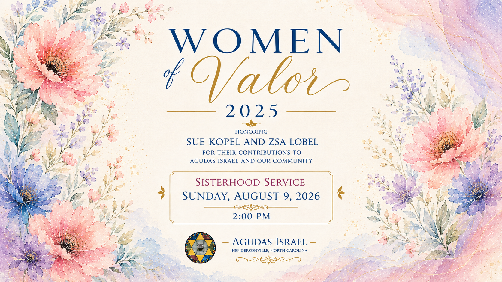 Sisterhood Women of Valor Service