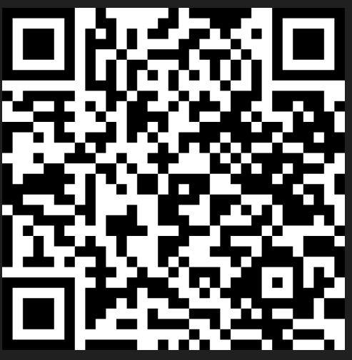 A black and white QR code.