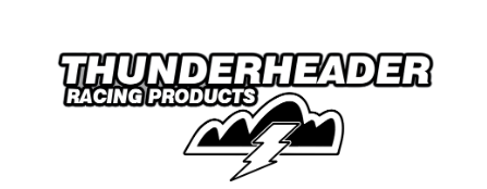 Thunderheader Racing Products logo with black and white mountain and lightning bolt design