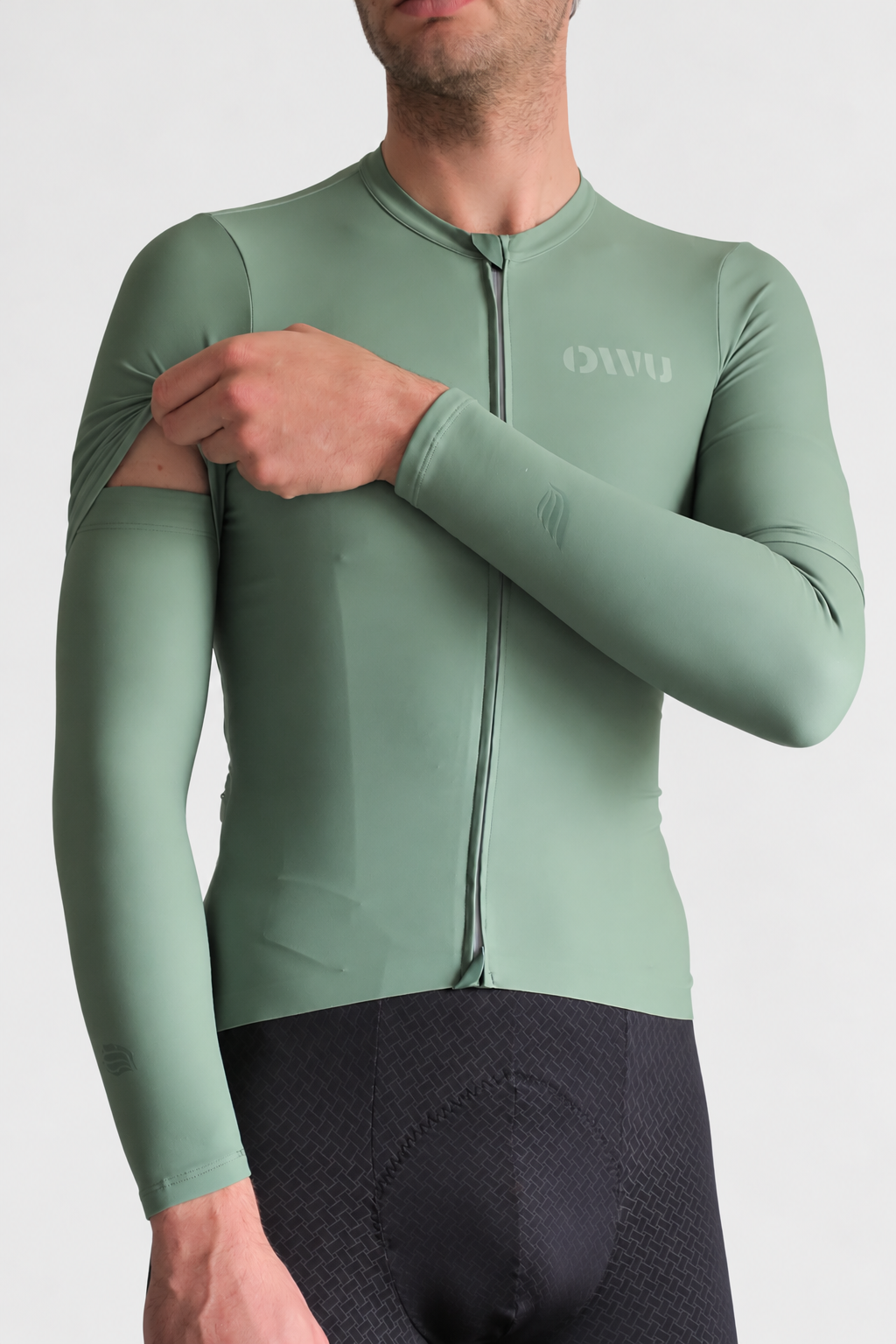 Minimalist Sage Cycling Jersey Portrait.png
