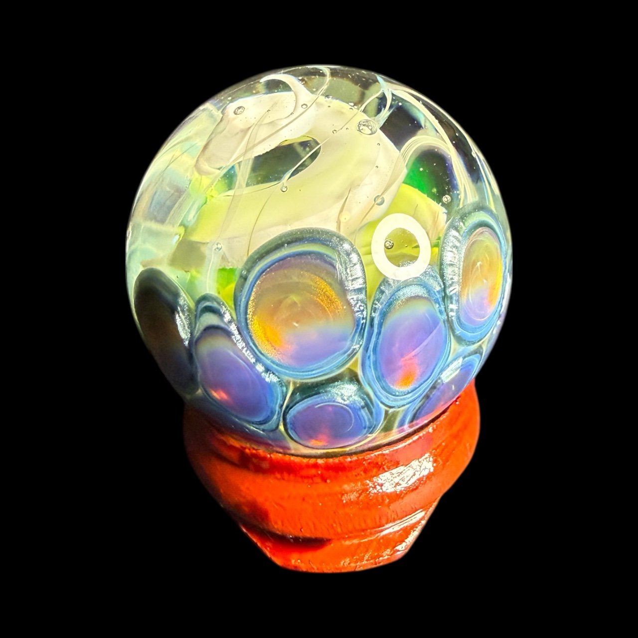 Lotus White & Ion Swirl w/ Fume Stringer Marble