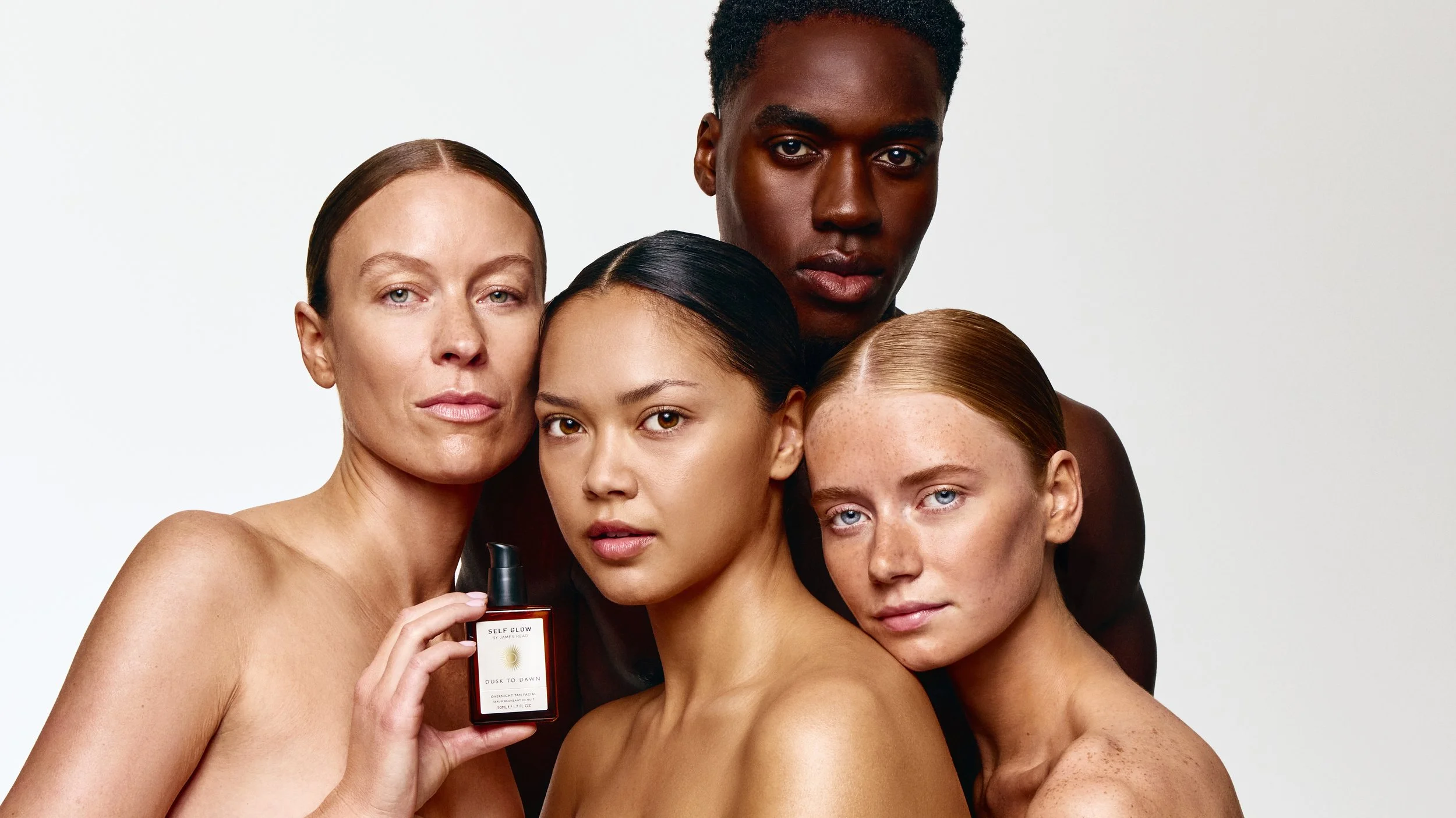 Commercial beauty photography for Self Glow by James Read