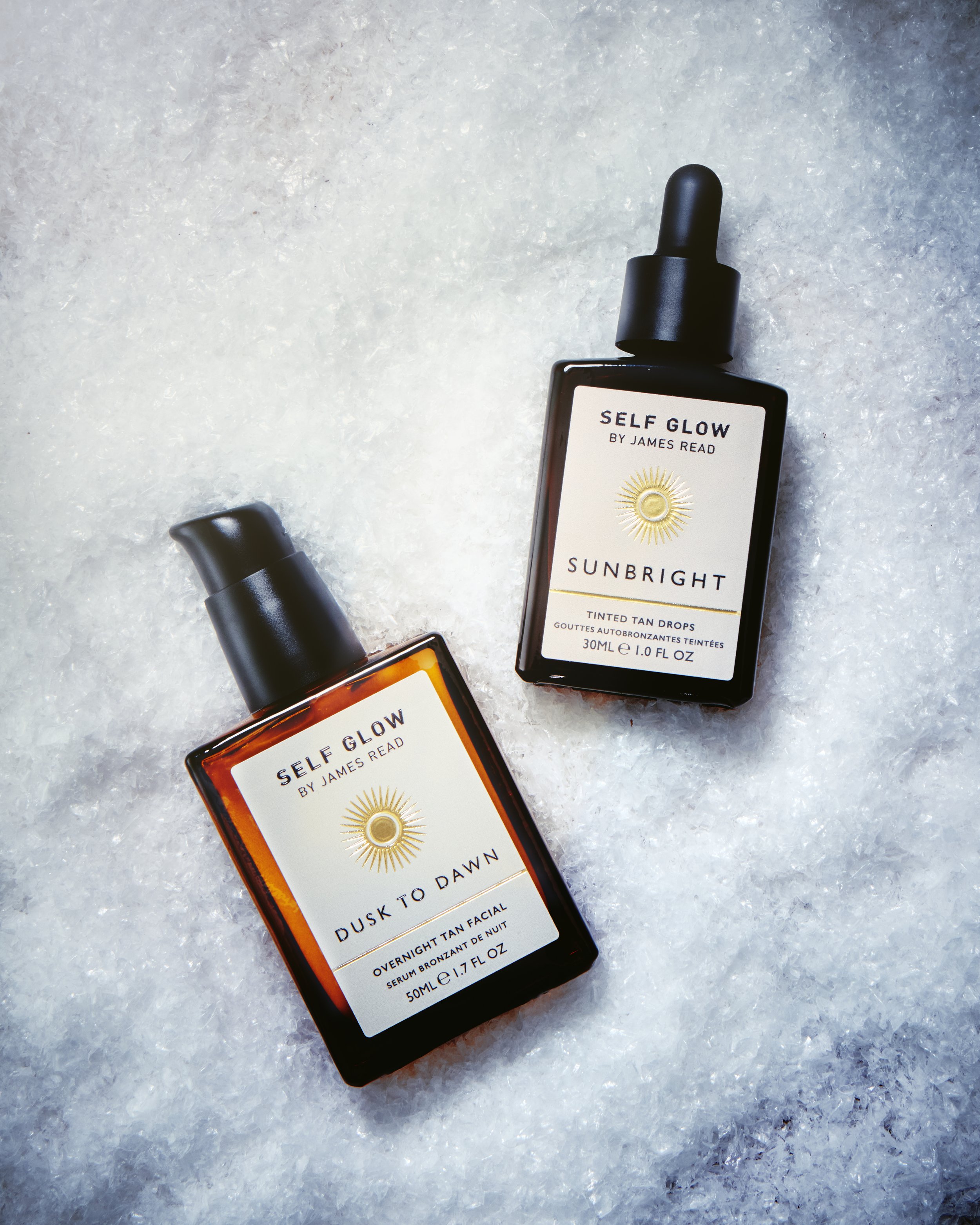 Product photography for James Read Self Glow skincare campaign