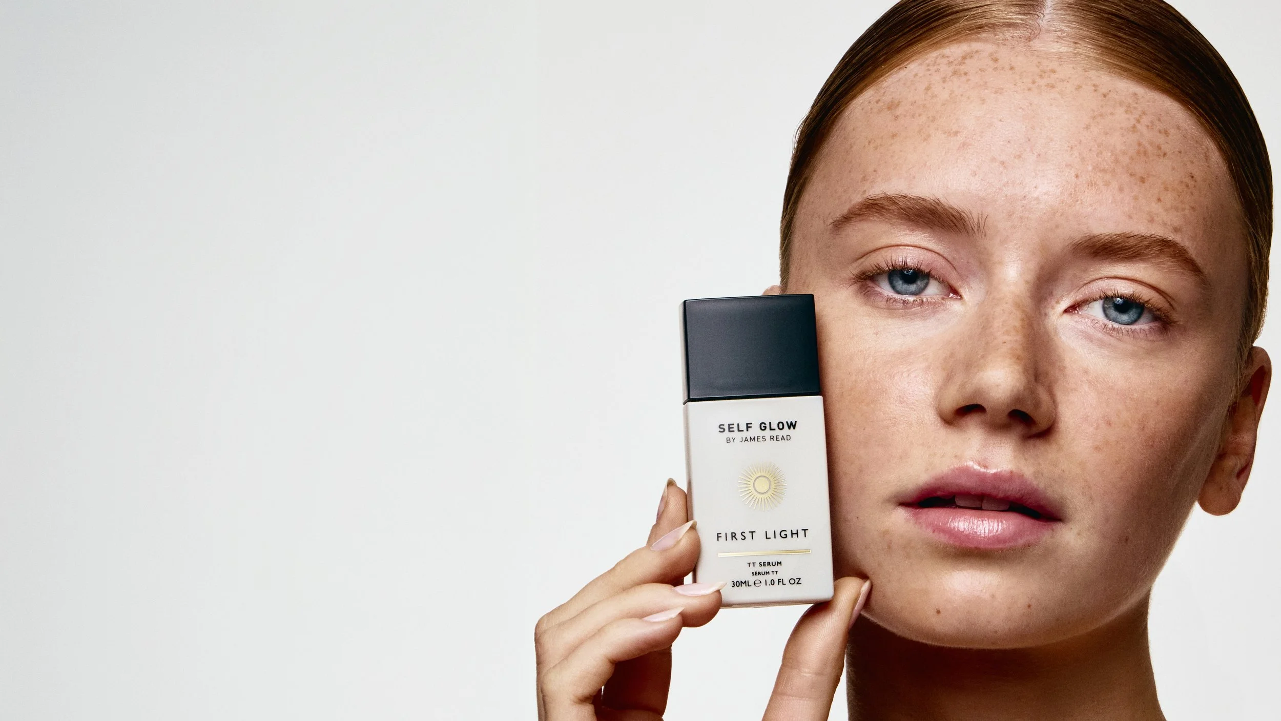 Editorial beauty photography for James Read skincare brand campaign