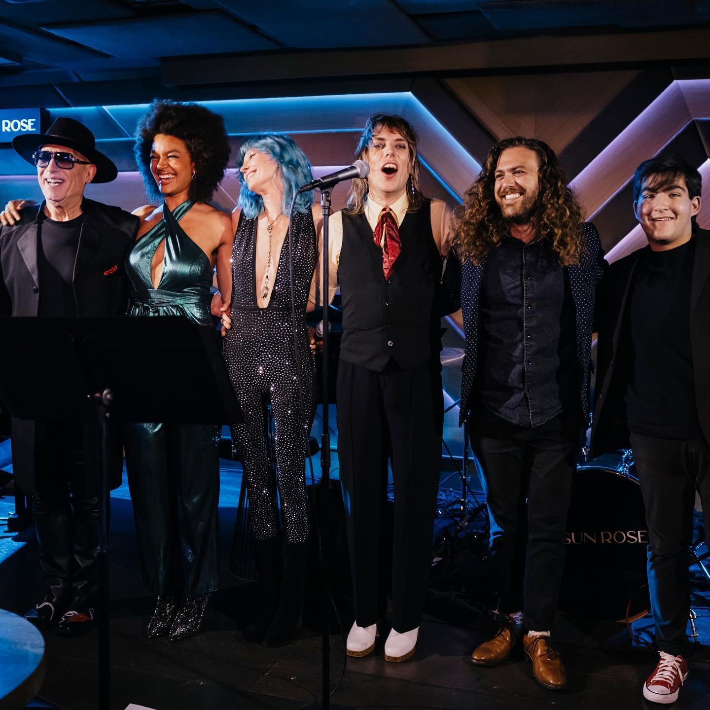 David Bowie's long-time pianist Mike Garson & friends, by Michelle Shiers at The Sun Rose, West Hollywood. February '23