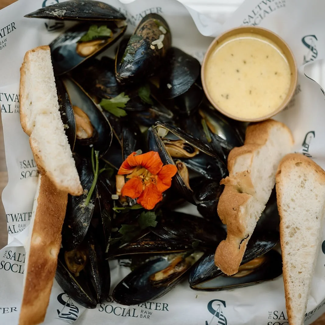 Steamed low and slow in Island Folk Good Company cider, our mussels soak up that crisp, local flavor before being finished with a silky saffron cream sauce. It&rsquo;s rich, aromatic, and perfect for soaking up with a warm piece of bread.

#seafoodca