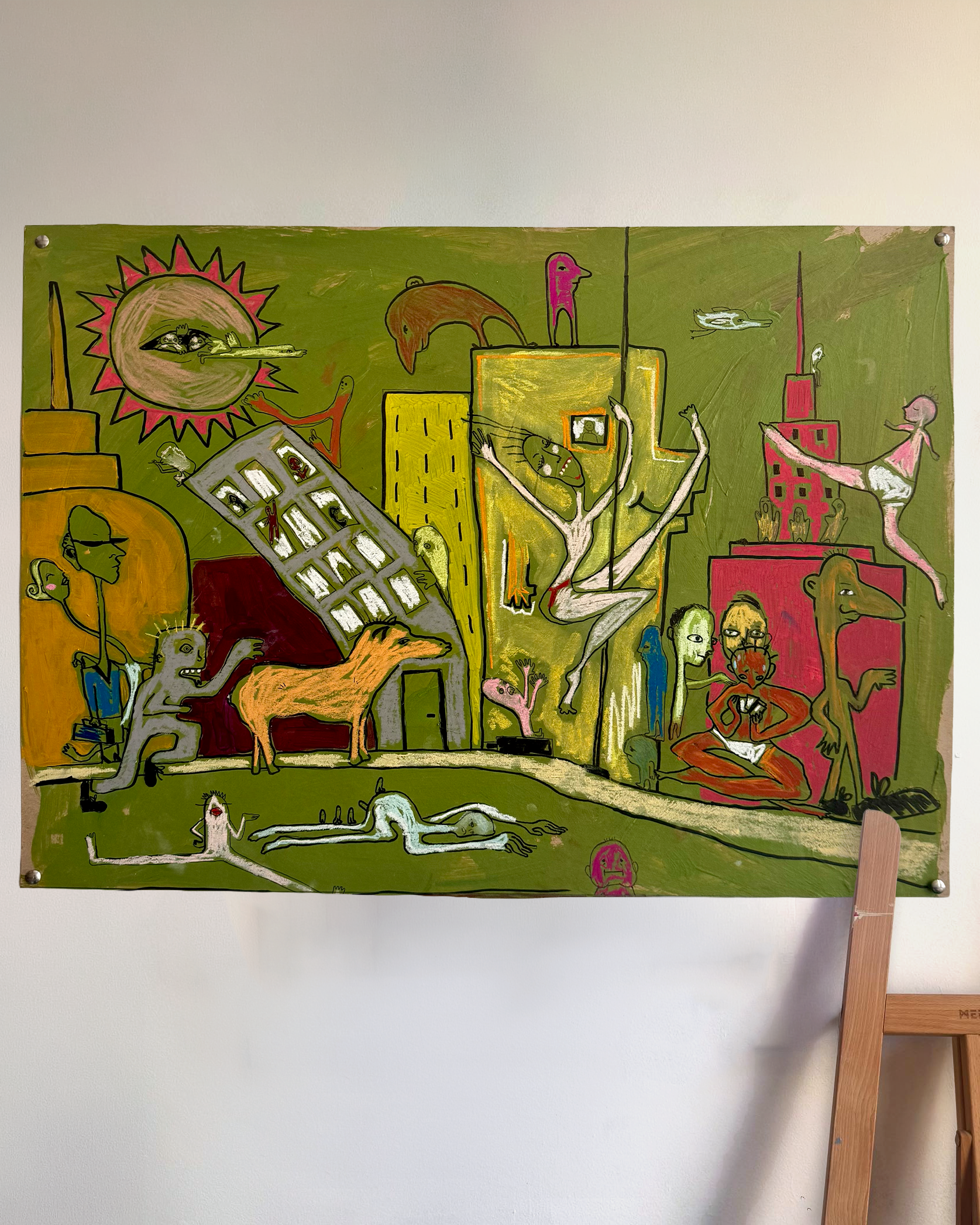 I Love It Here | 30 x 22 Mixed Media on Poster Board
