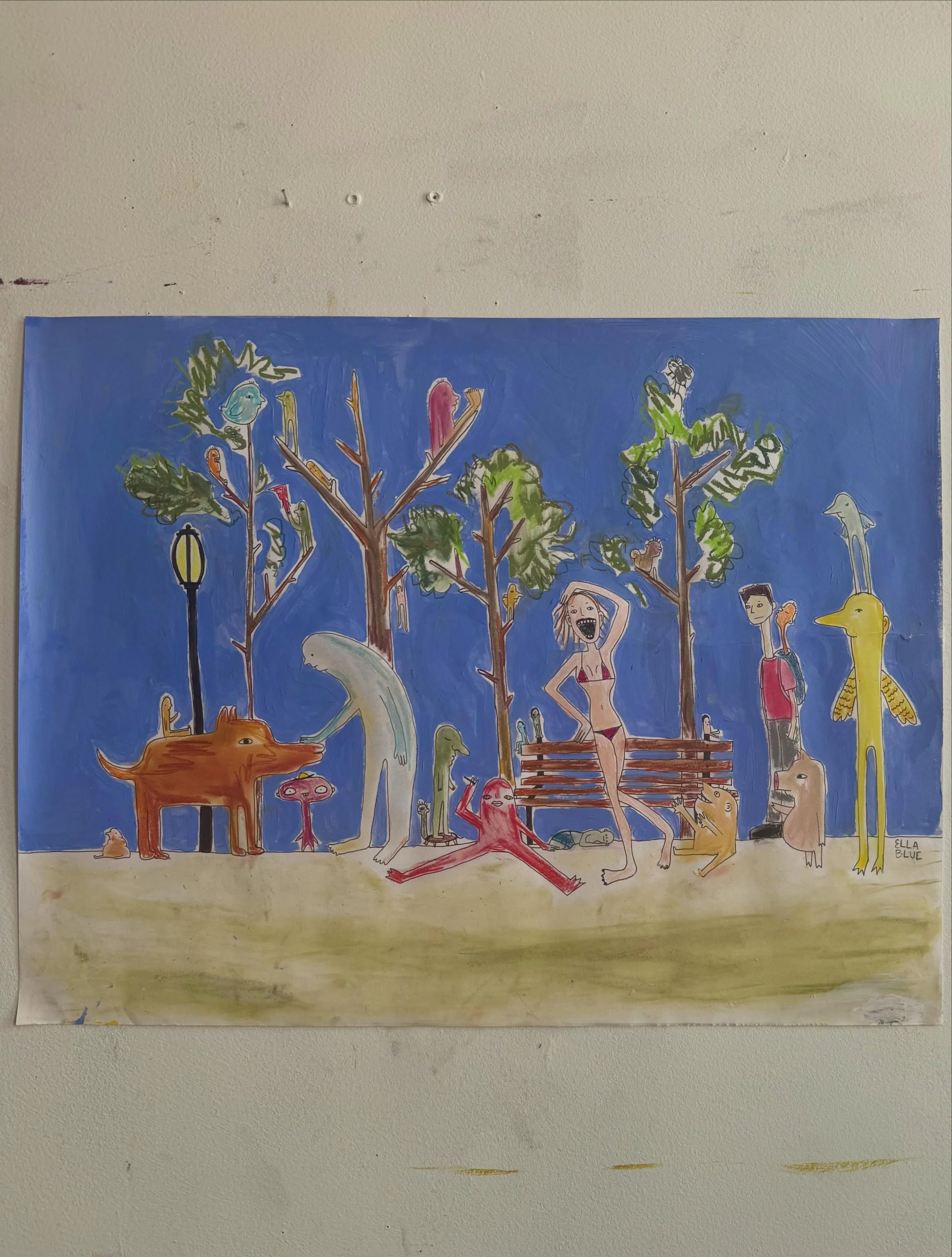 &ldquo;In The Park&rdquo; | mixed media on Bristol

#nyc #nycart #nycartists