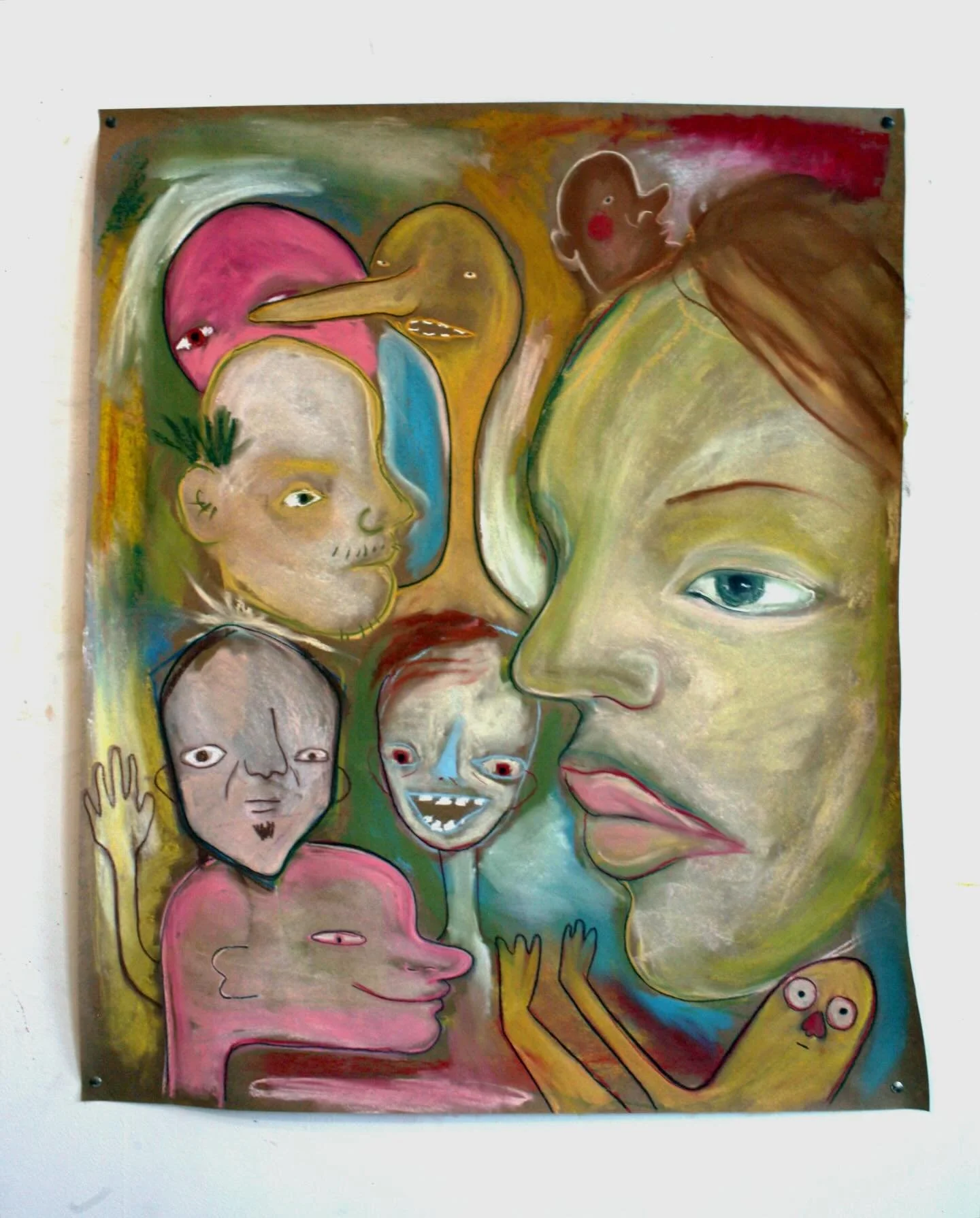 Eligible Bachelors | chalk &amp; oil pastel on paper