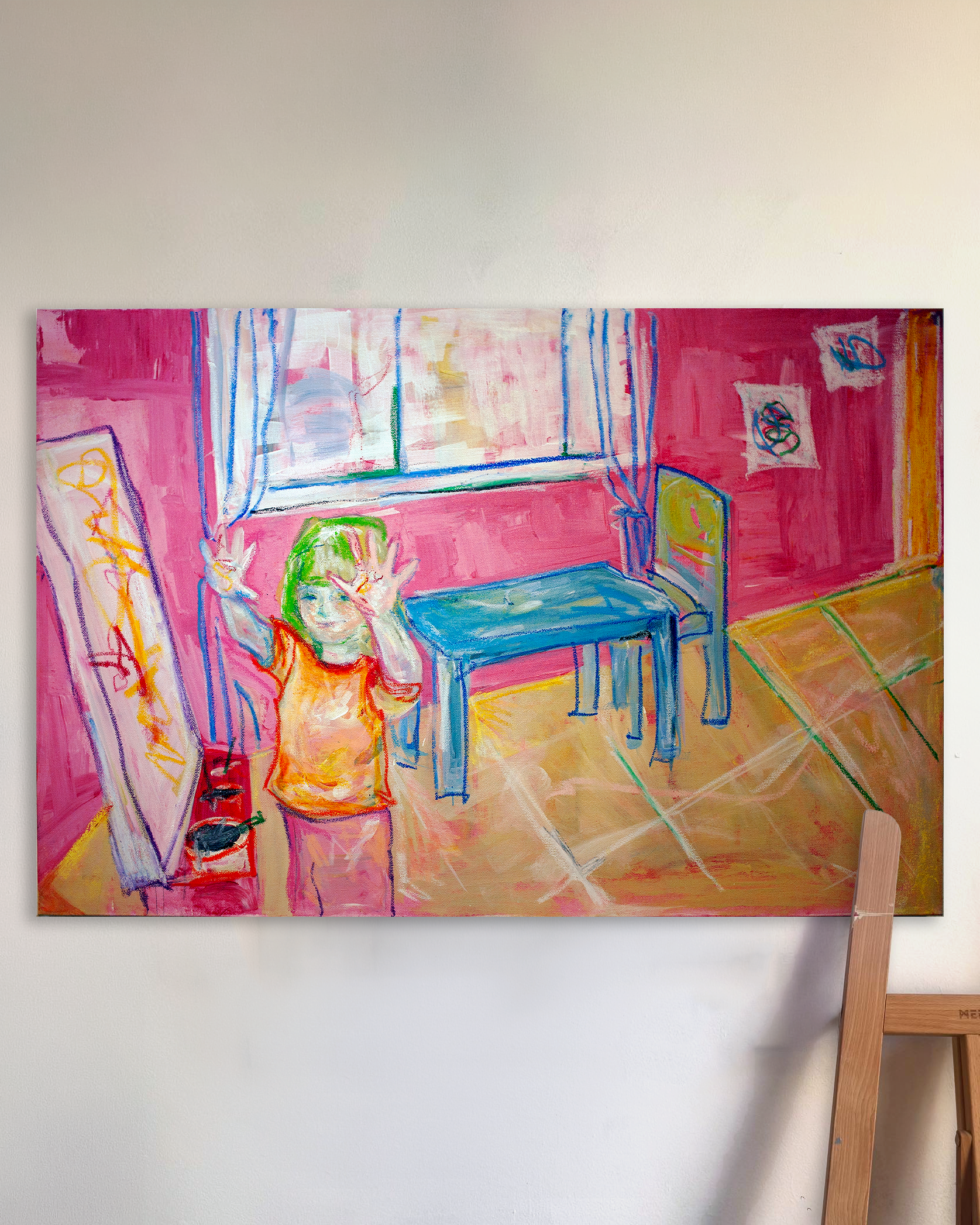 Playtime | 30 x 20 Acrylic and Oil Pastel on Canvas