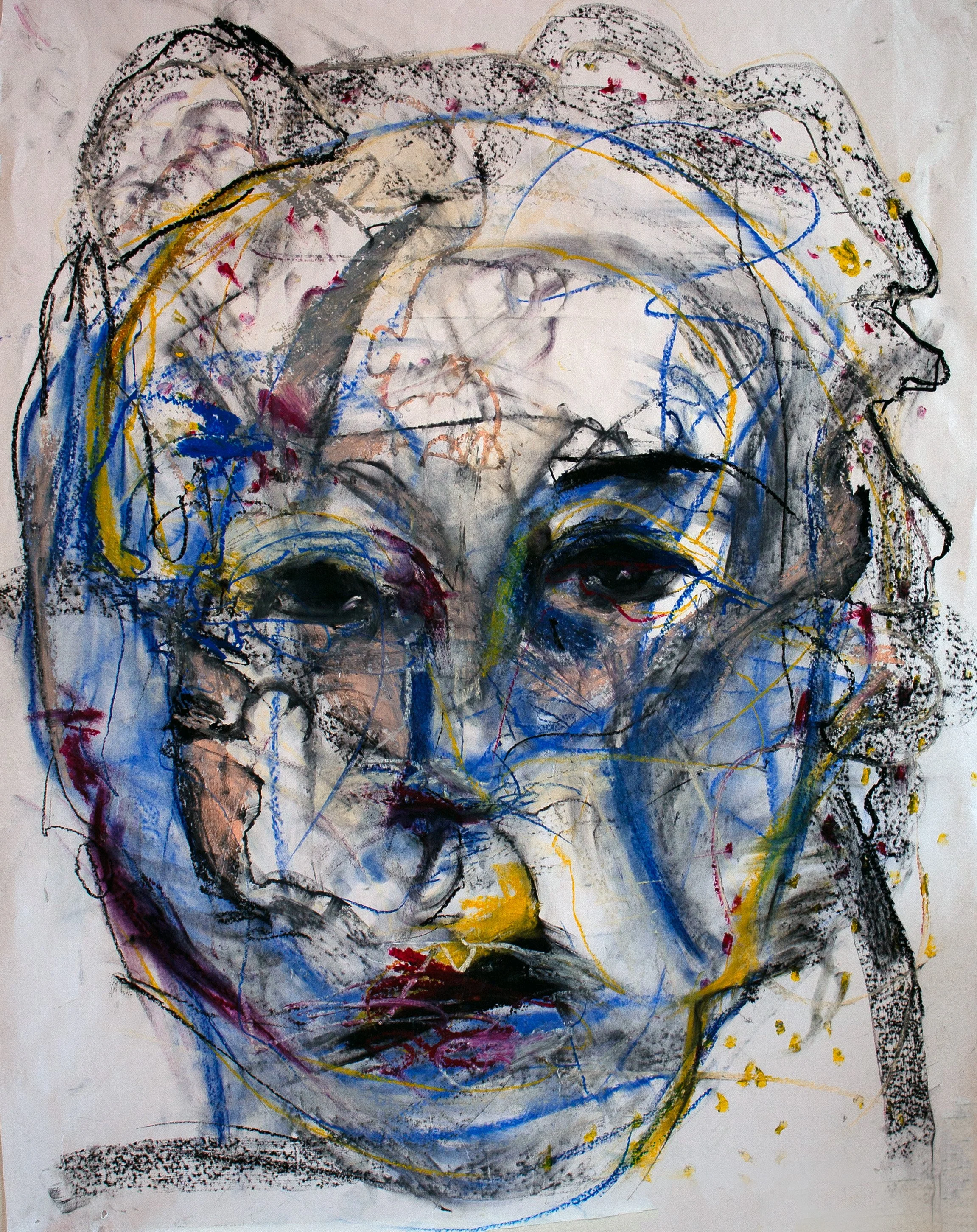 Feeling Blue | 24 x 30 Mixed Media on Paper