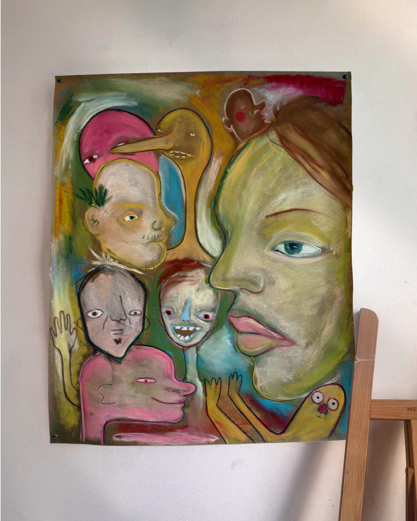 Eligible Bachelors | 36 x 31 Mixed Media on Paper