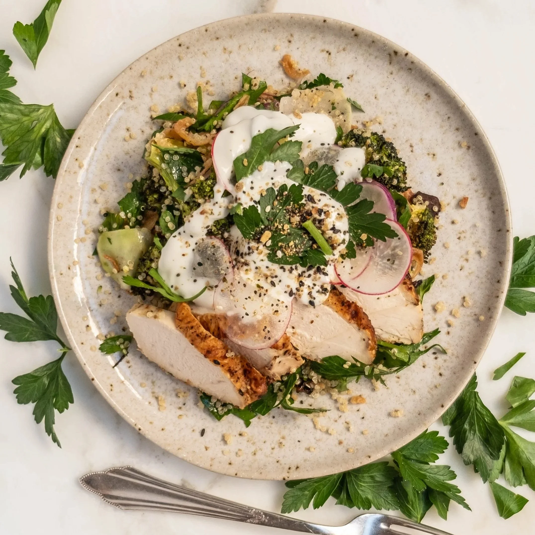 Pepper Chicken Breast and Greens