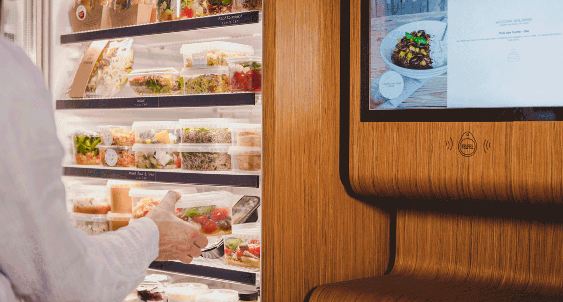 Vending Machine Business with FELFEL works easy, just click and take your meal.