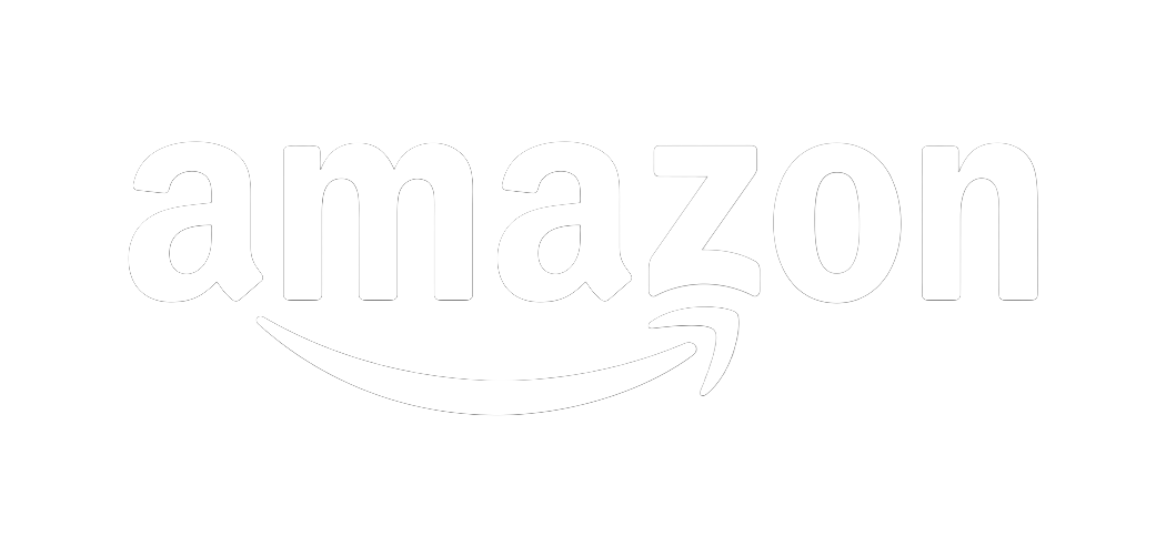 Black background with the white Amazon logo and text.