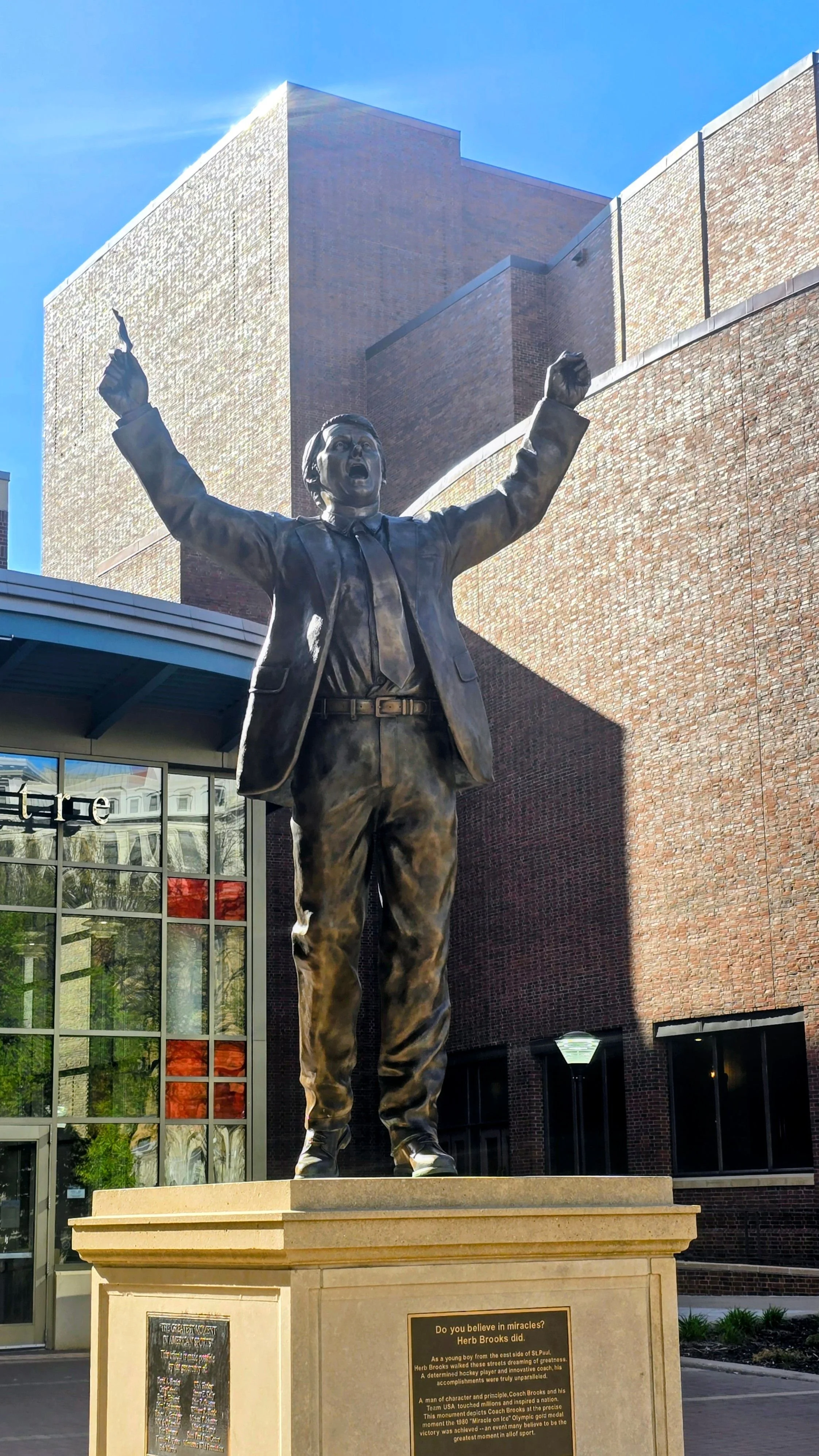 Herb Brooks Statue on St. Paul Signature Tour